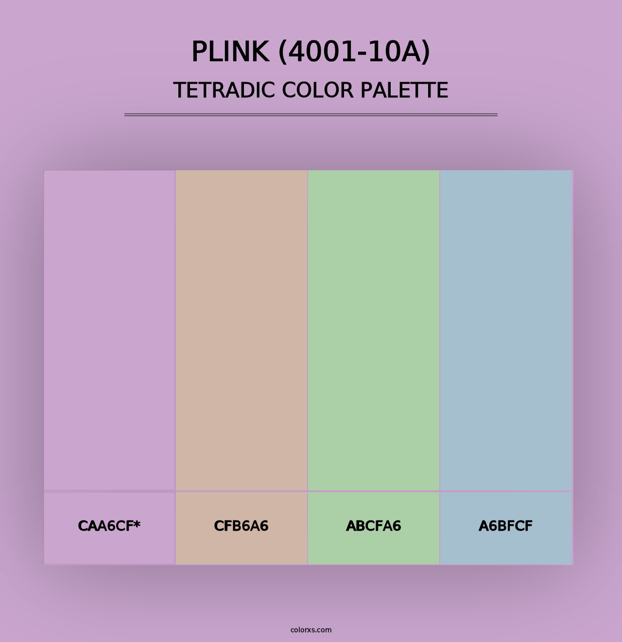 Plink (4001-10A) - Tetradic Color Palette