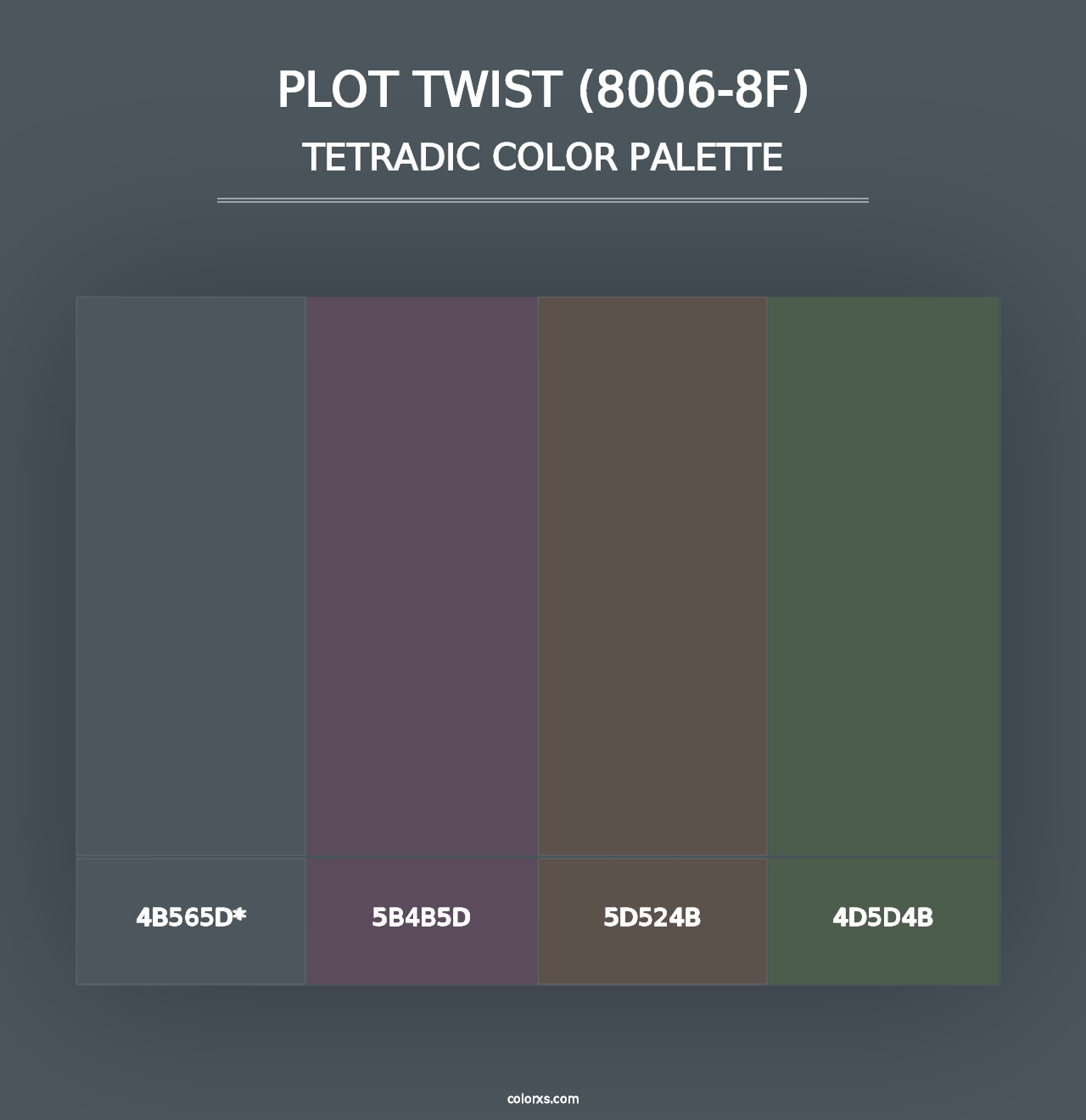 Plot Twist (8006-8F) - Tetradic Color Palette