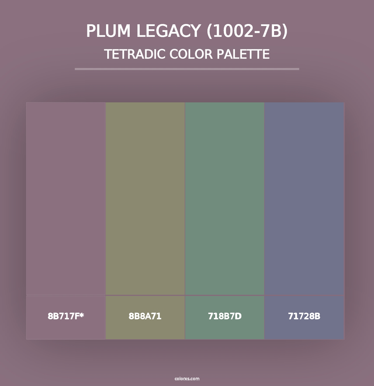 Plum Legacy (1002-7B) - Tetradic Color Palette