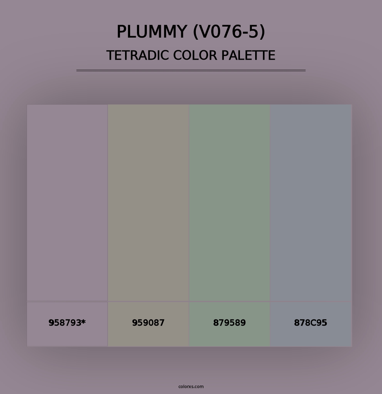 Plummy (V076-5) - Tetradic Color Palette