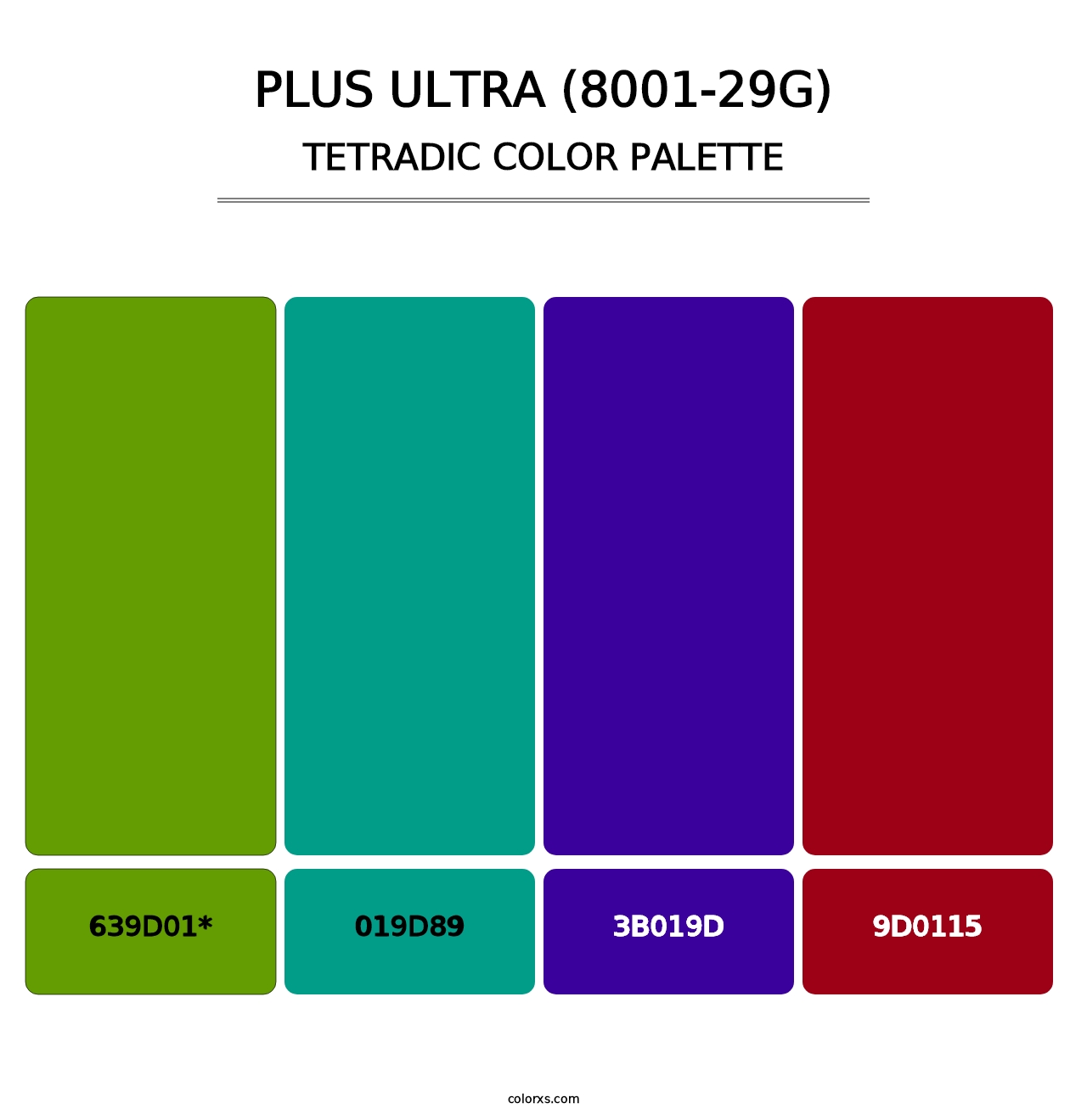 Plus Ultra (8001-29G) - Tetradic Color Palette