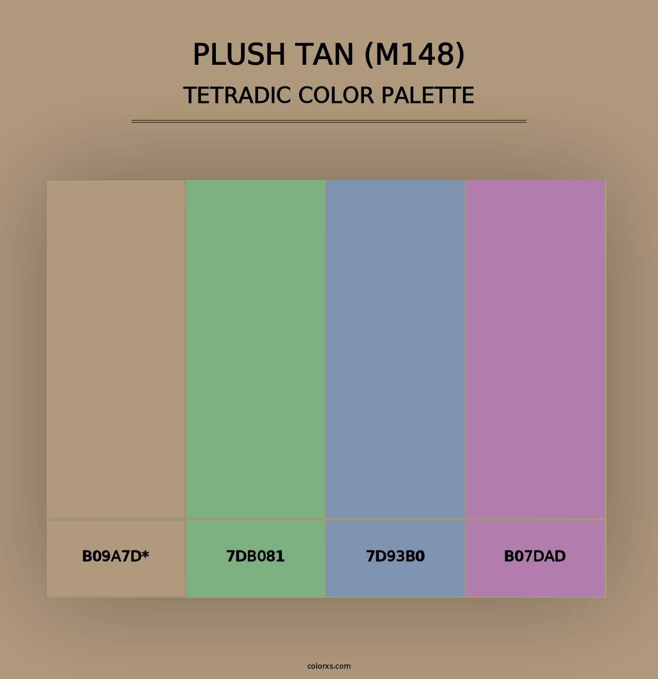 Plush Tan (M148) - Tetradic Color Palette