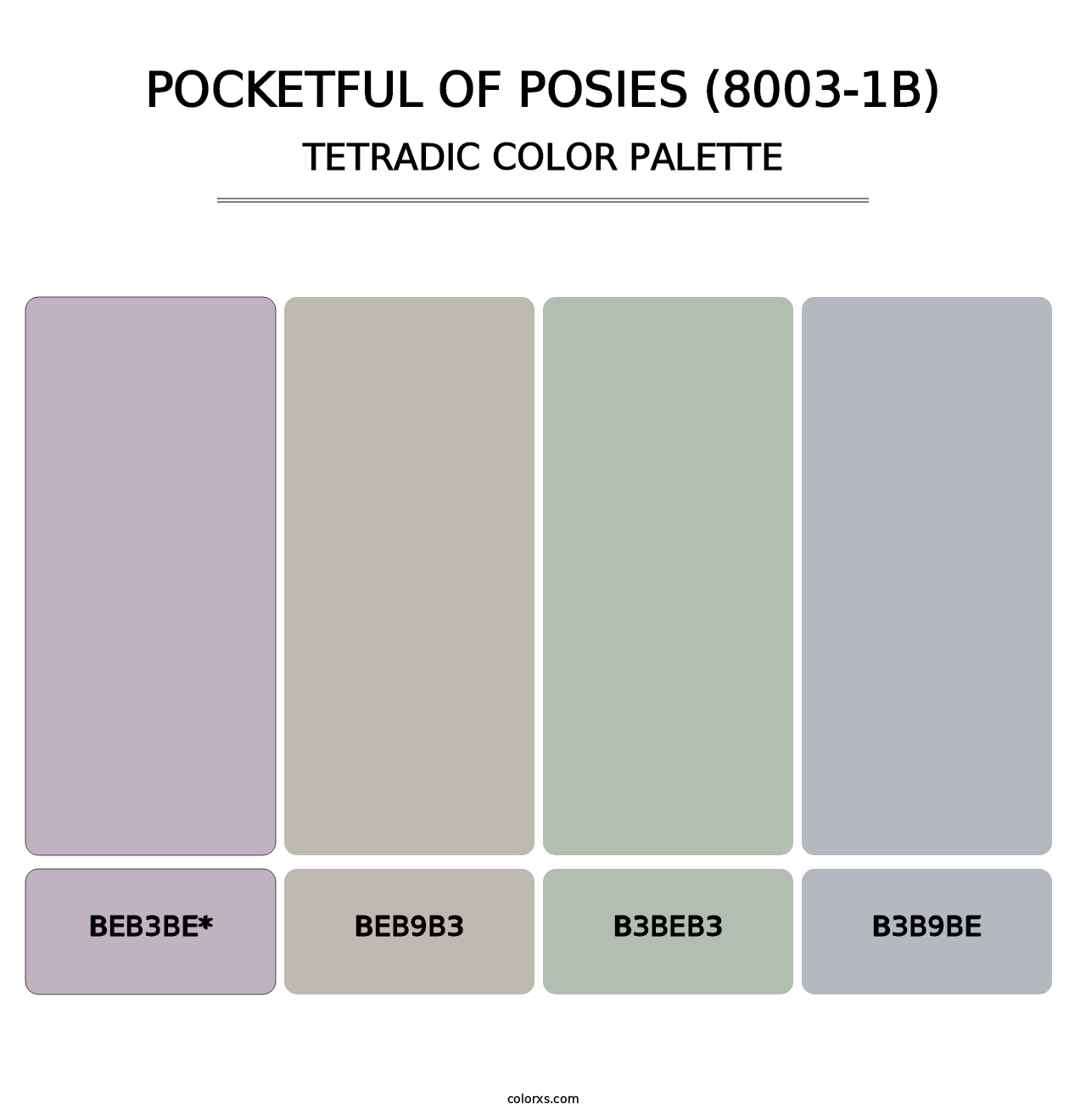 Pocketful of Posies (8003-1B) - Tetradic Color Palette