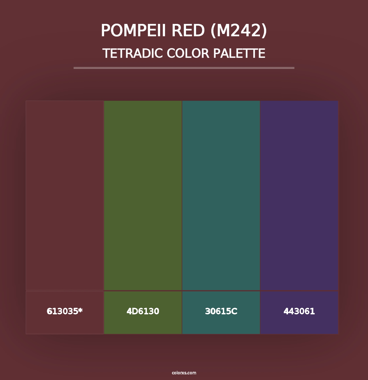 Pompeii Red (M242) - Tetradic Color Palette