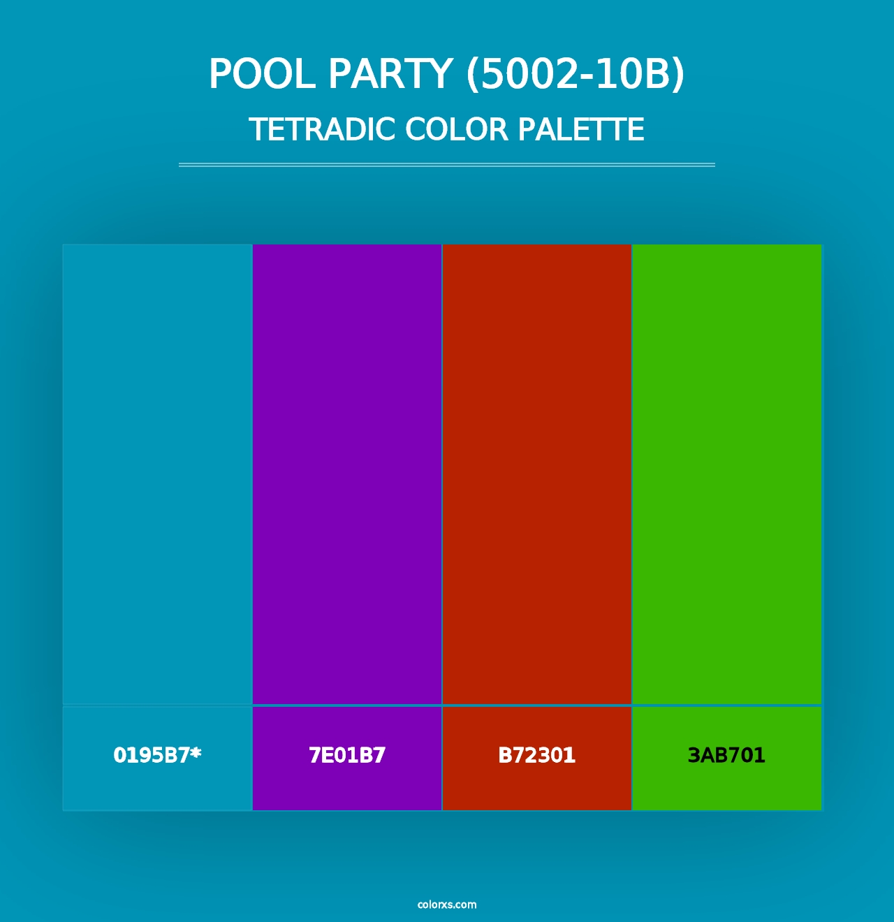 Pool Party (5002-10B) - Tetradic Color Palette