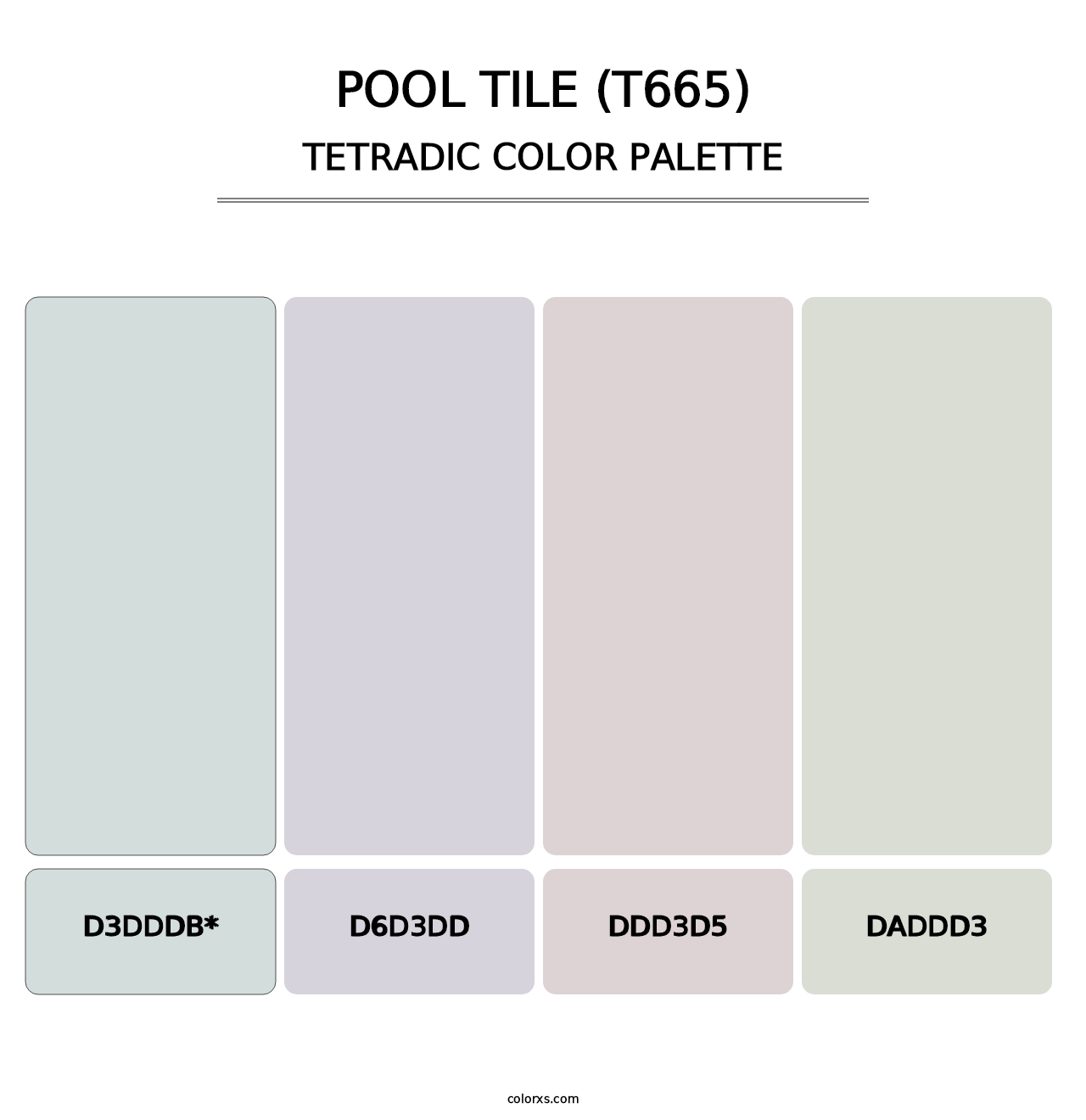 Pool Tile (T665) - Tetradic Color Palette