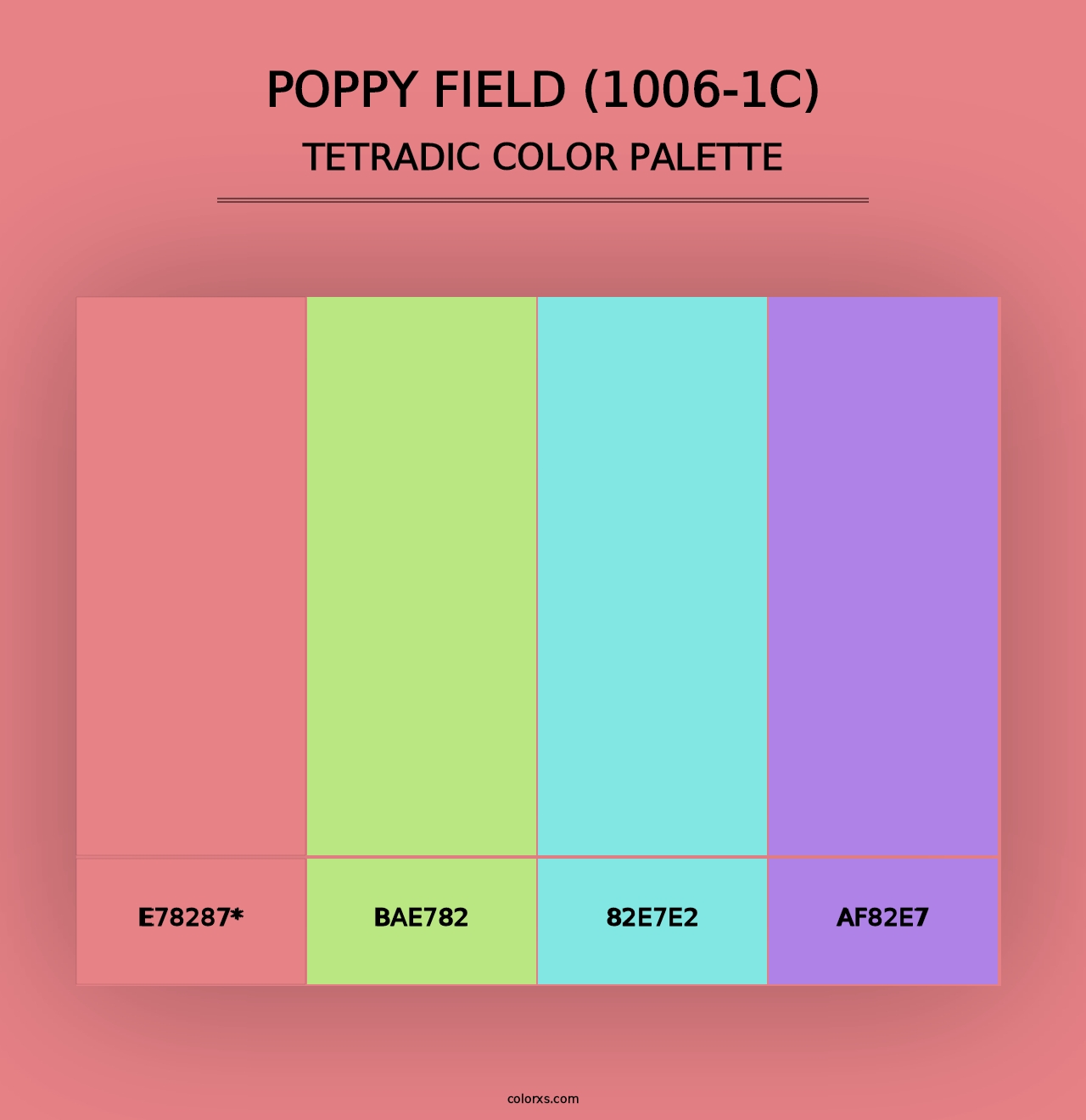 Poppy Field (1006-1C) - Tetradic Color Palette