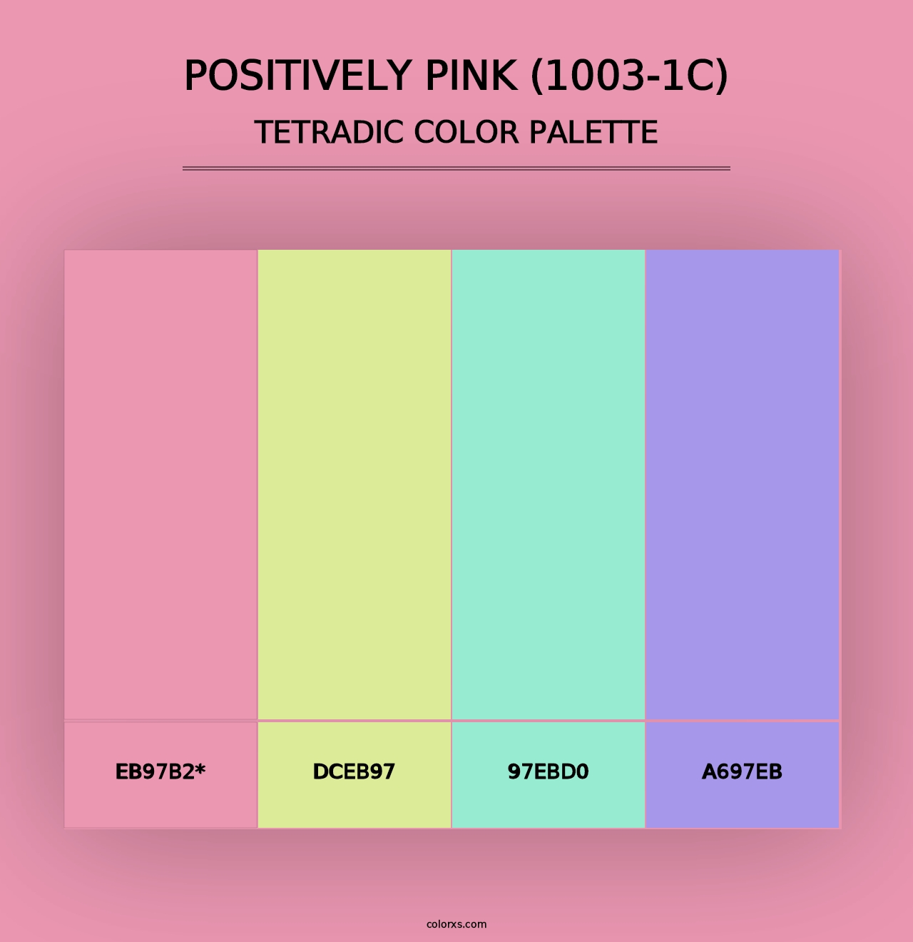 Positively Pink (1003-1C) - Tetradic Color Palette