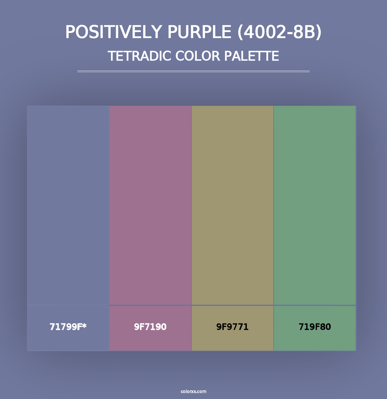 Positively Purple (4002-8B) - Tetradic Color Palette