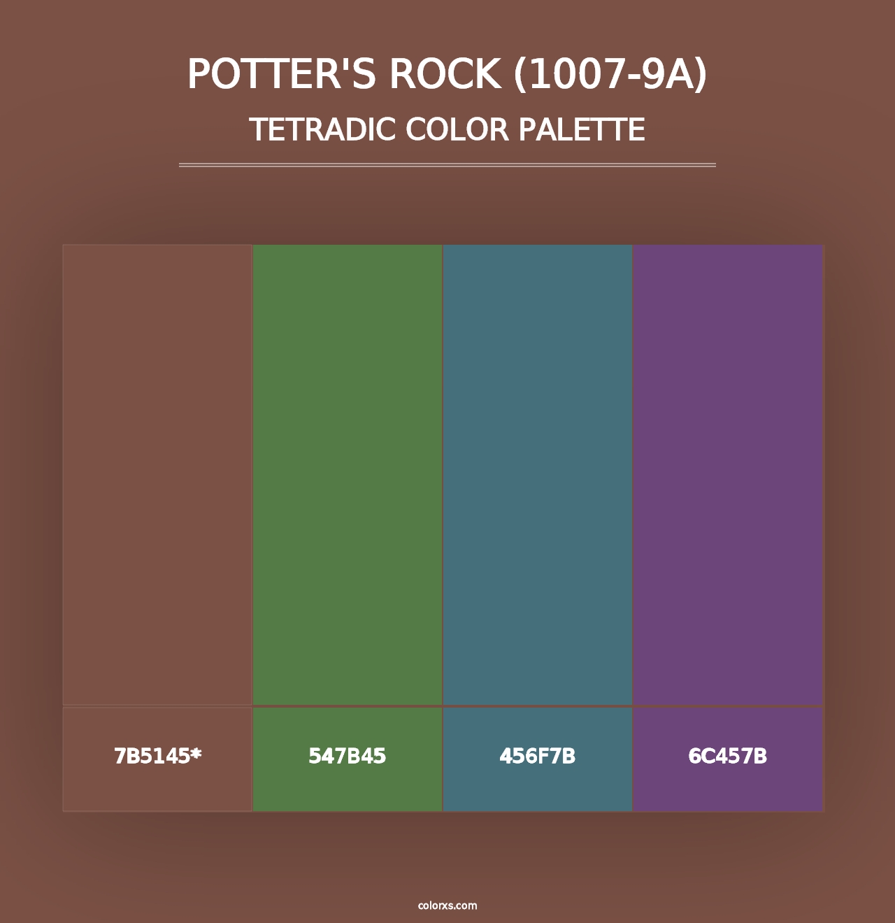 Potter's Rock (1007-9A) - Tetradic Color Palette