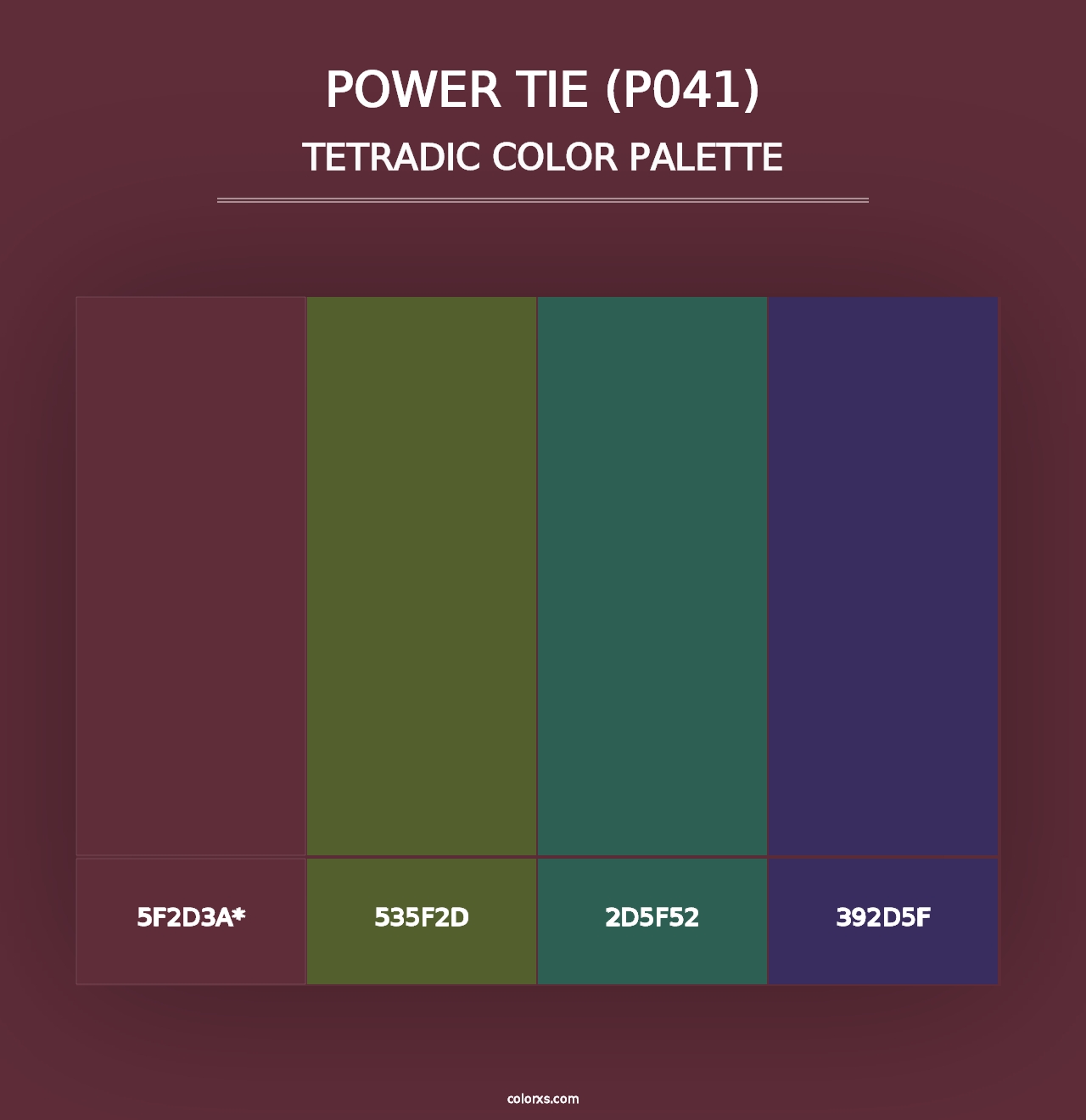 Power Tie (P041) - Tetradic Color Palette