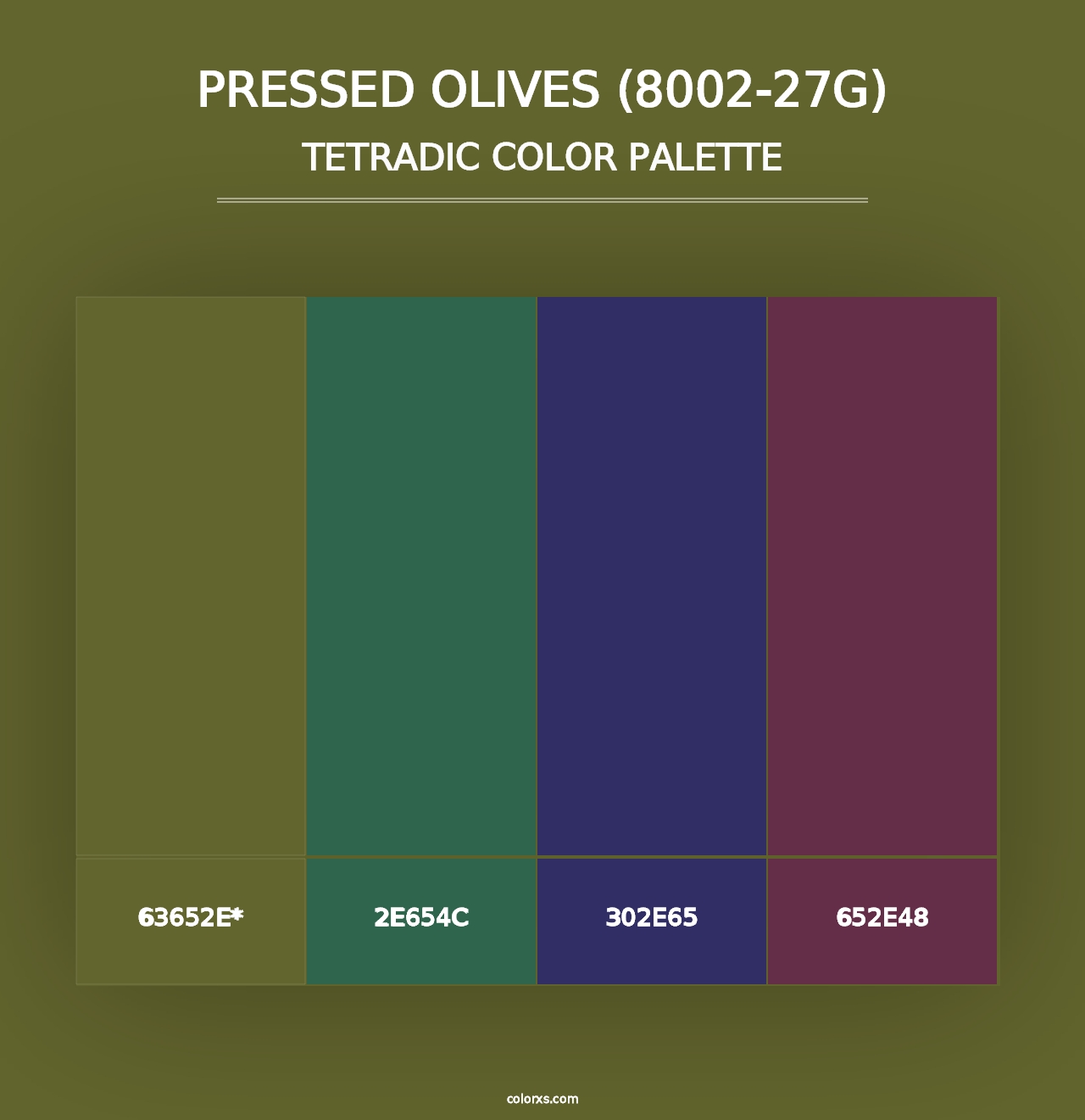 Pressed Olives (8002-27G) - Tetradic Color Palette