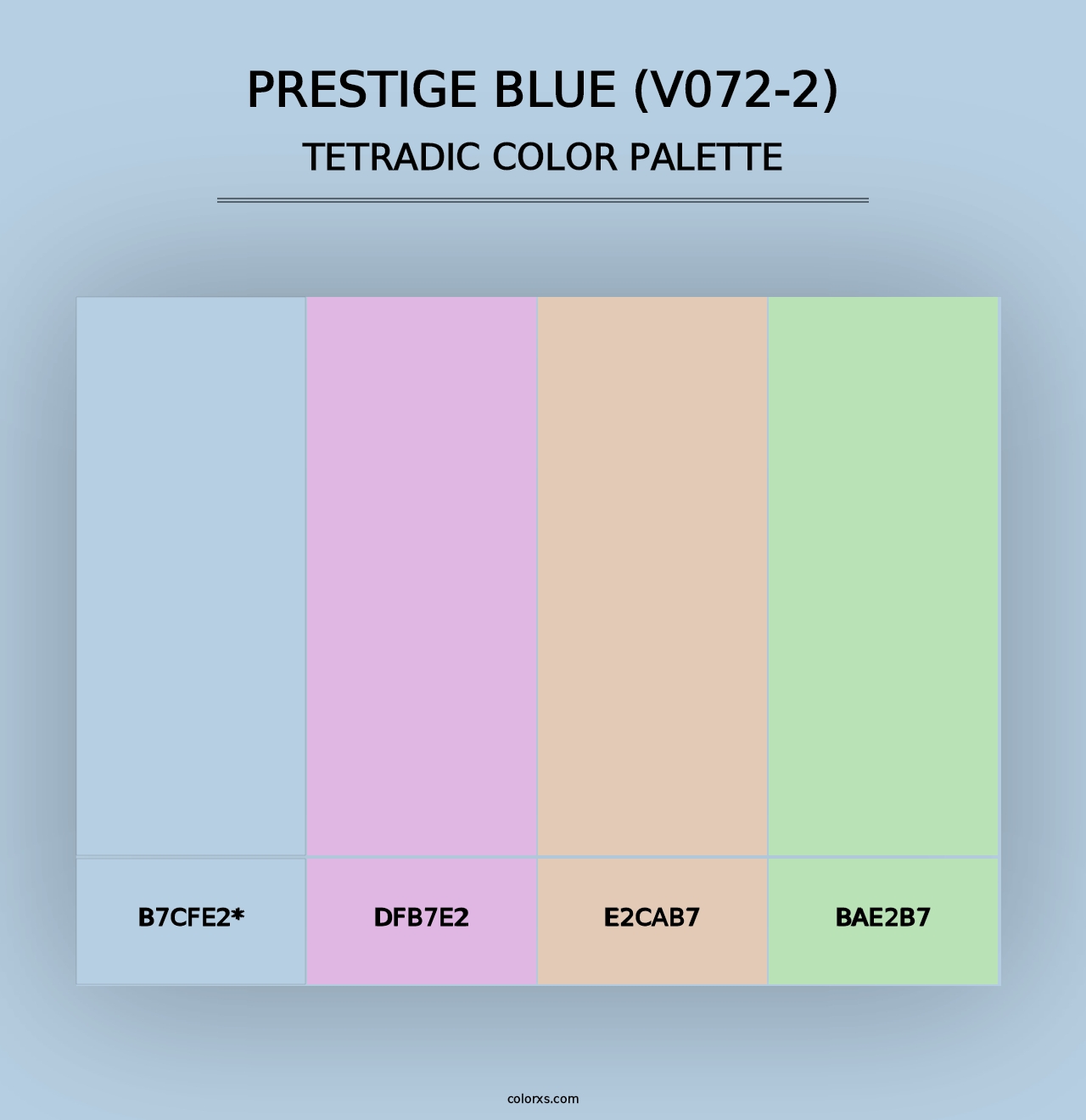 Prestige Blue (V072-2) - Tetradic Color Palette