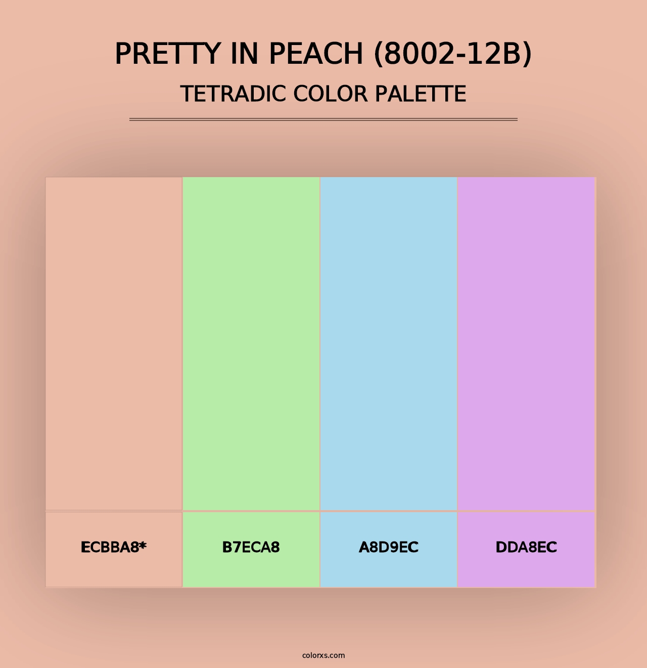 Pretty in Peach (8002-12B) - Tetradic Color Palette