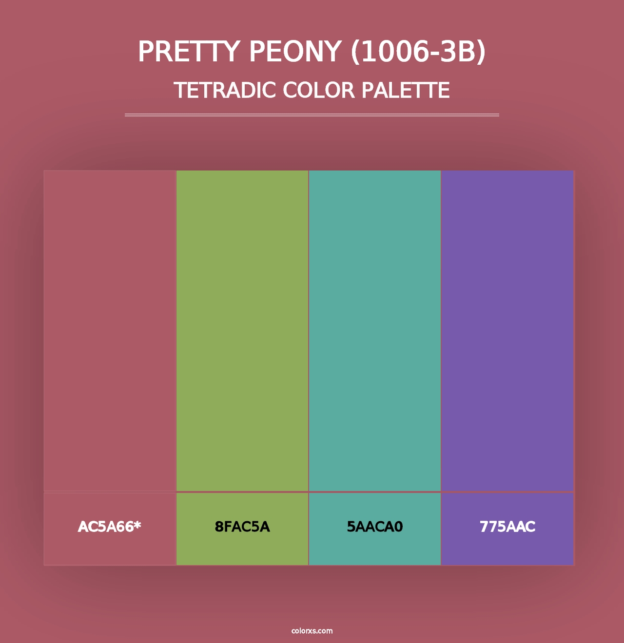 Pretty Peony (1006-3B) - Tetradic Color Palette