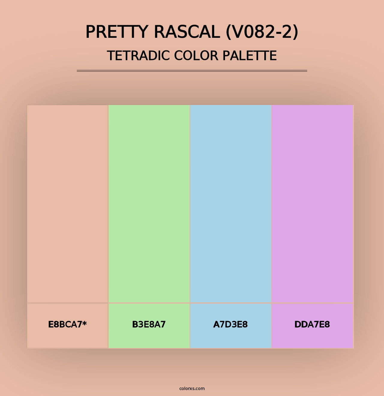 Pretty Rascal (V082-2) - Tetradic Color Palette