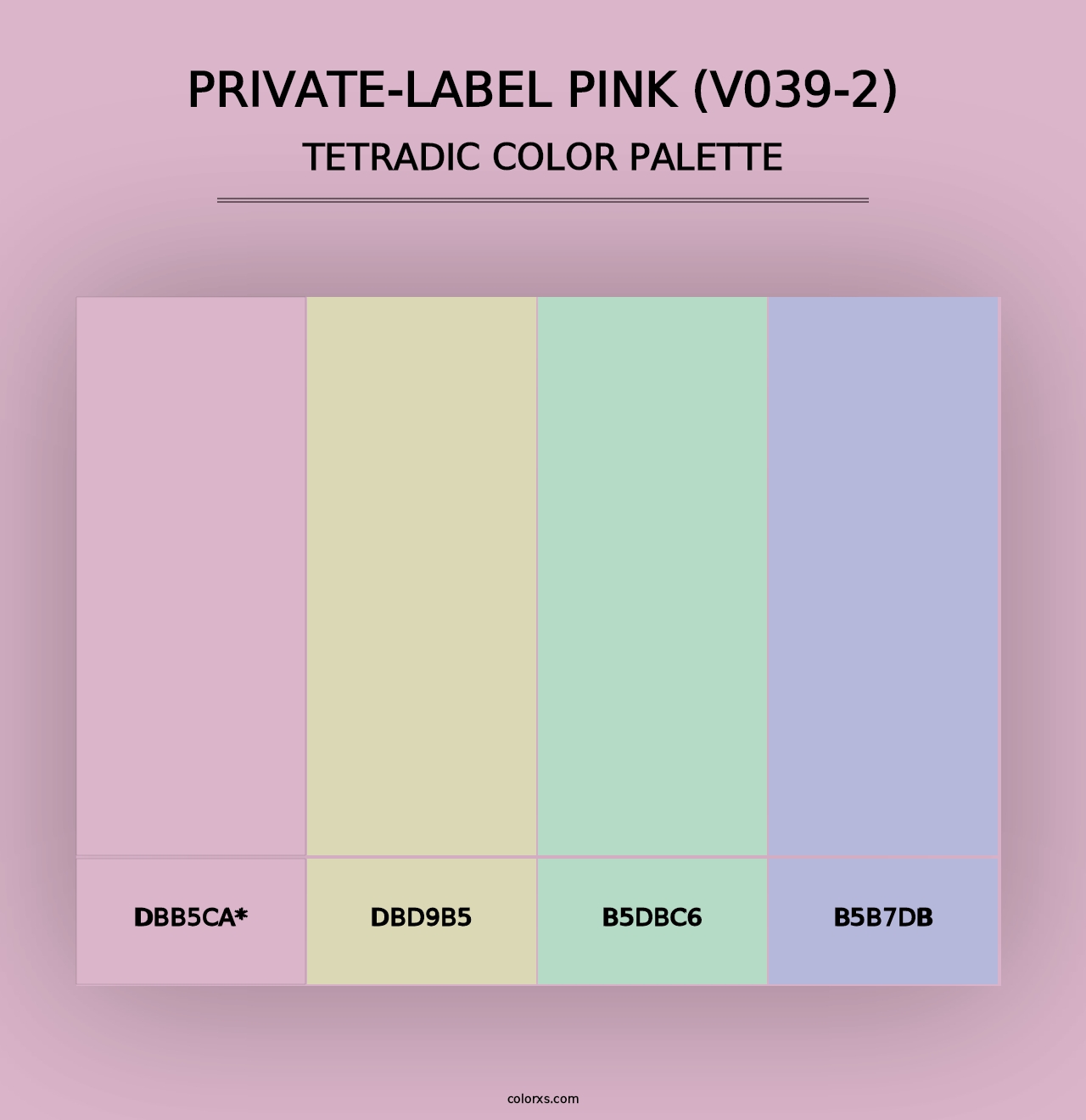 Private-Label Pink (V039-2) - Tetradic Color Palette