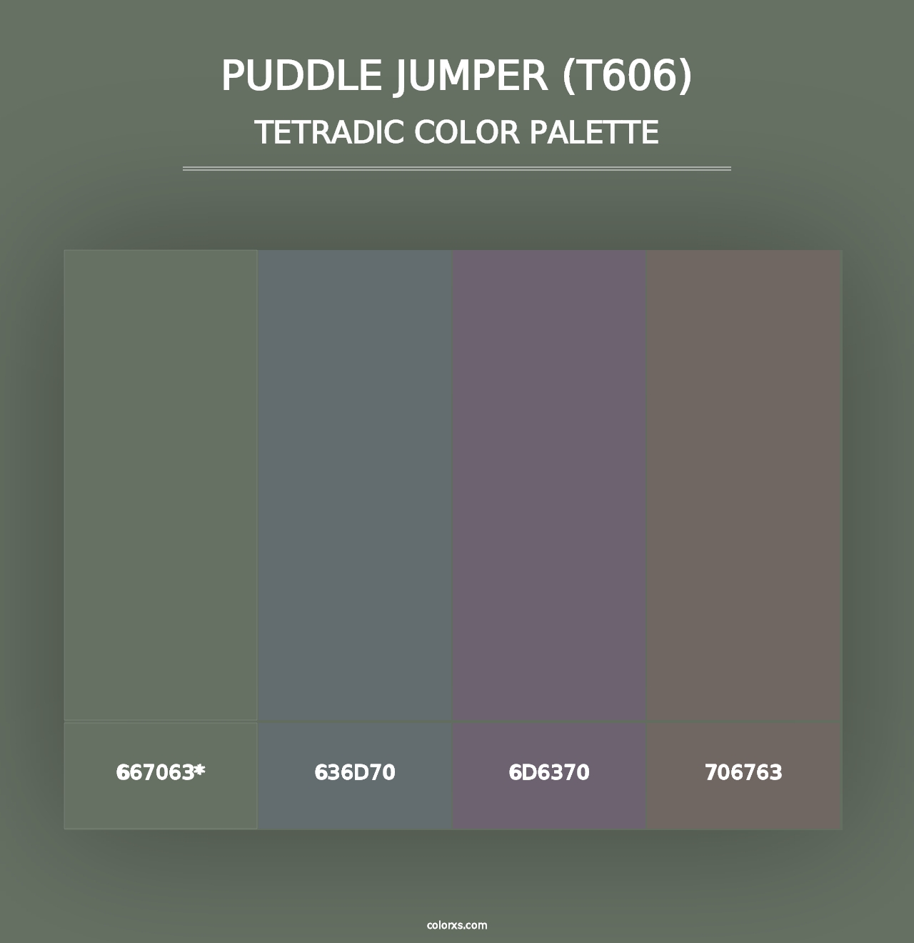 Puddle Jumper (T606) - Tetradic Color Palette