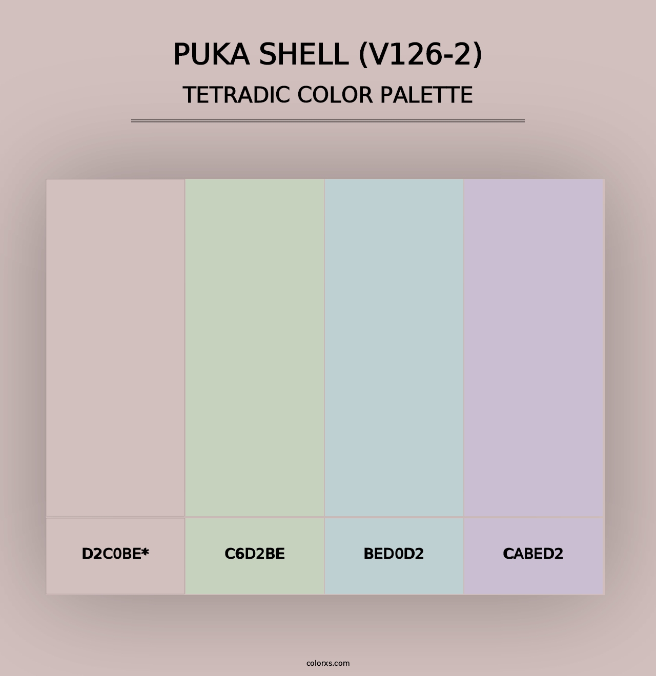 Puka Shell (V126-2) - Tetradic Color Palette