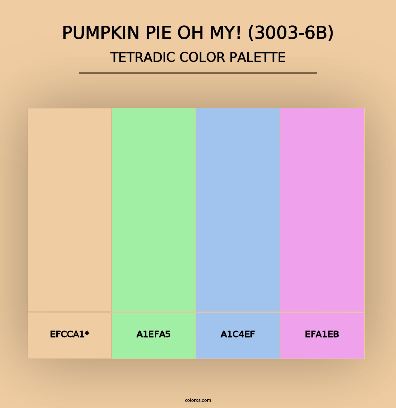 Pumpkin Pie Oh My! (3003-6B) - Tetradic Color Palette