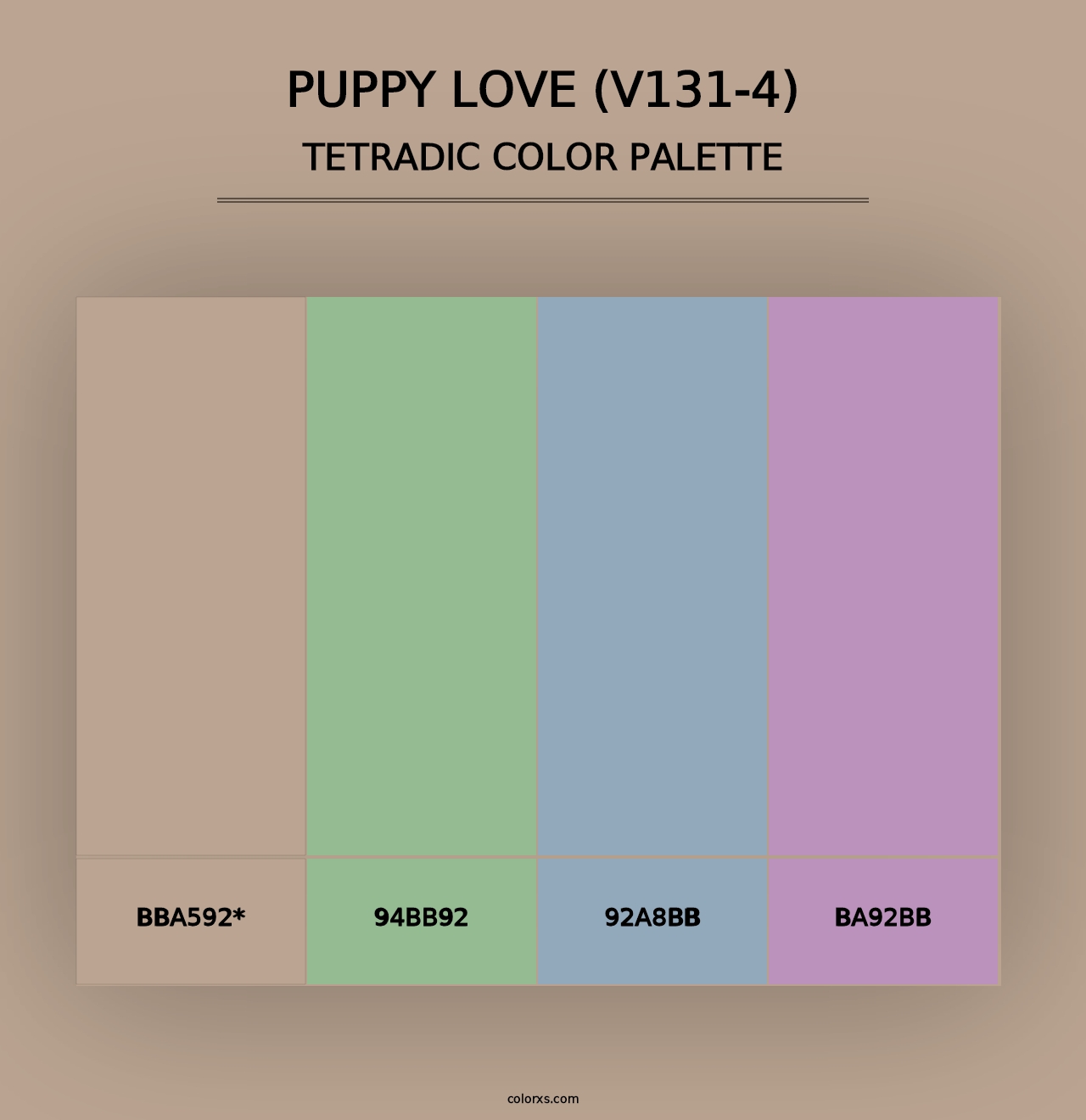 Puppy Love (V131-4) - Tetradic Color Palette