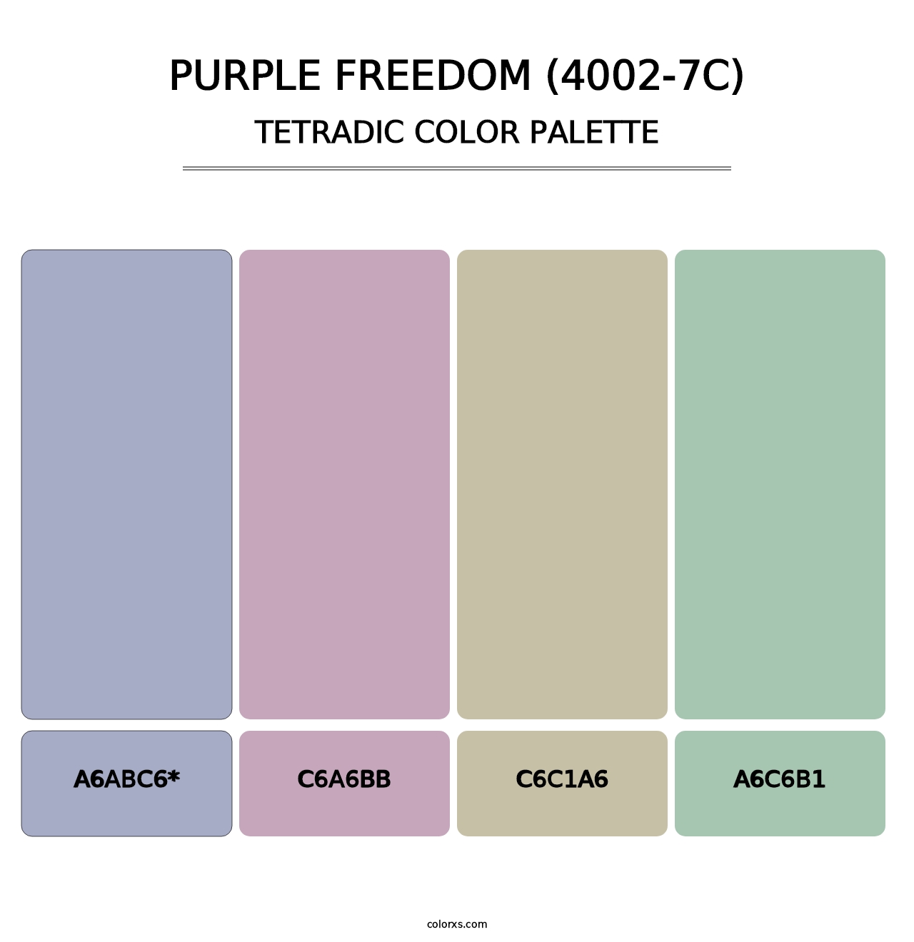 Purple Freedom (4002-7C) - Tetradic Color Palette