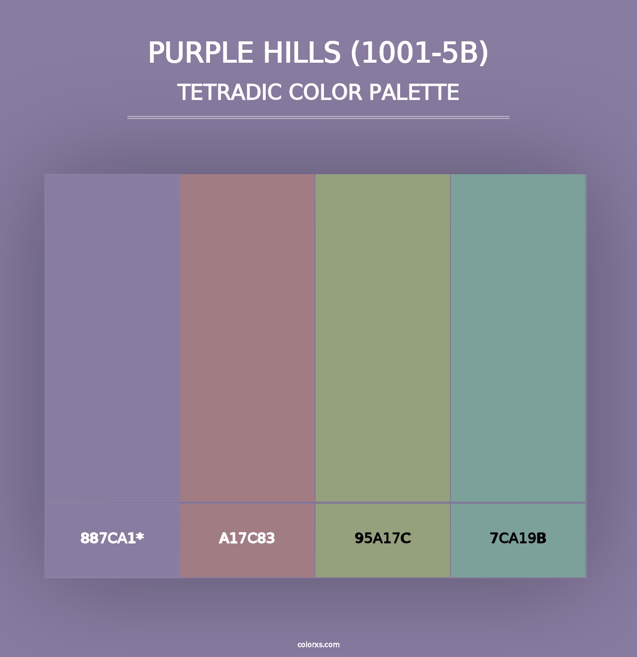 Purple Hills (1001-5B) - Tetradic Color Palette