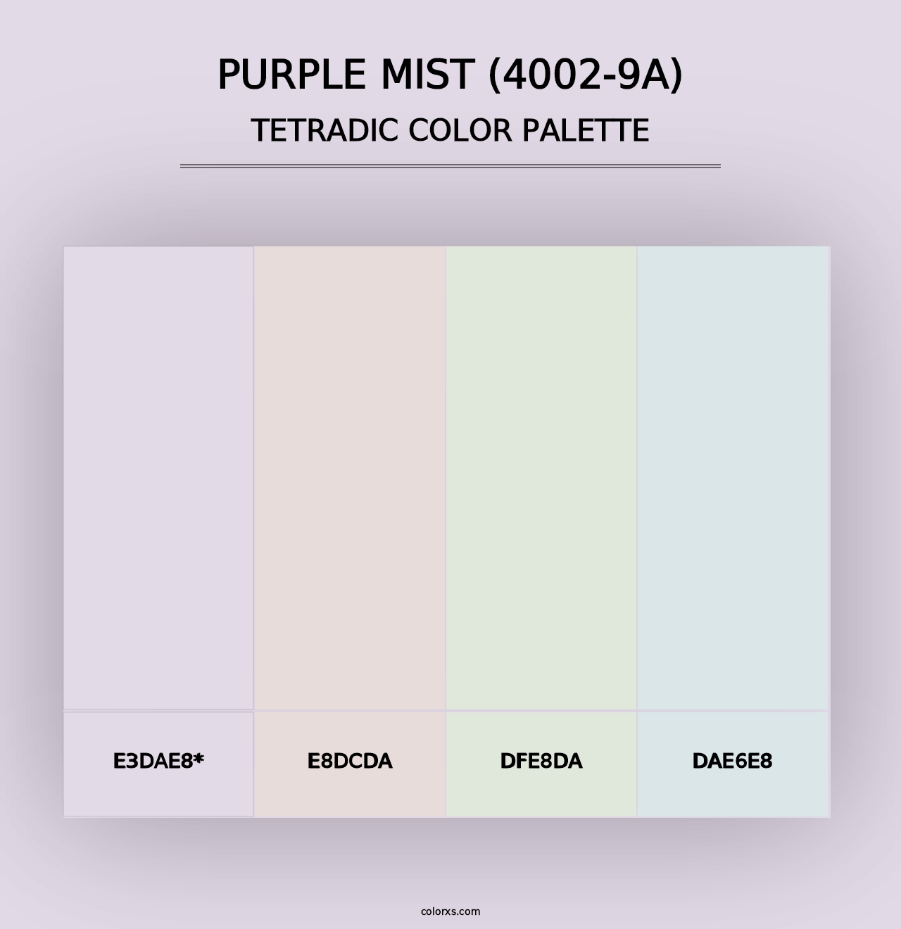 Purple Mist (4002-9A) - Tetradic Color Palette