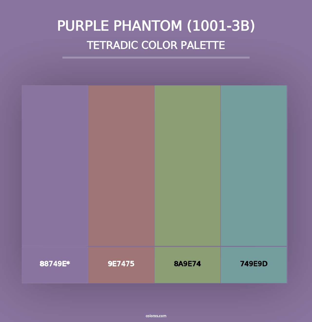 Purple Phantom (1001-3B) - Tetradic Color Palette