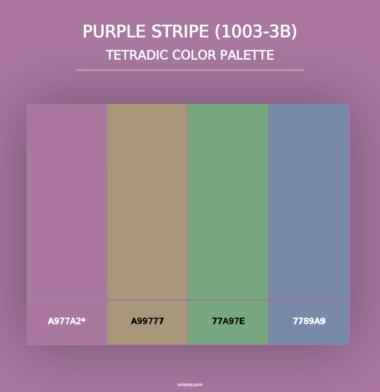 Purple Stripe (1003-3B) - Tetradic Color Palette