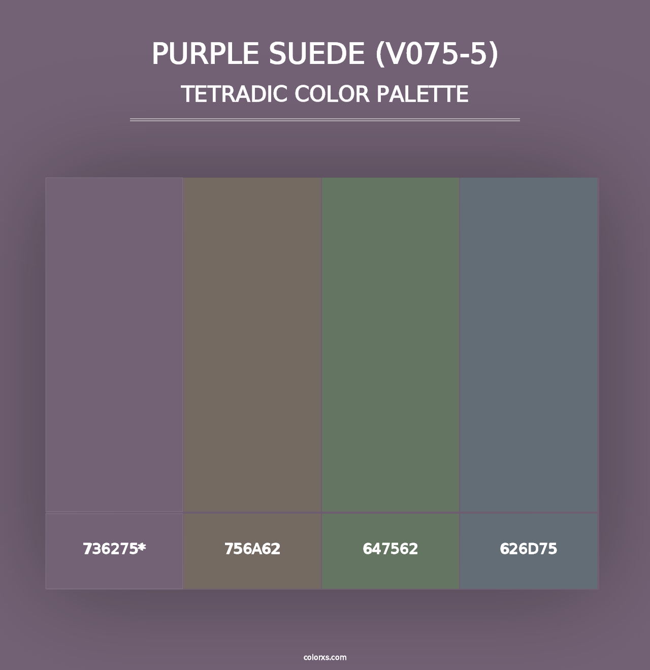 Purple Suede (V075-5) - Tetradic Color Palette