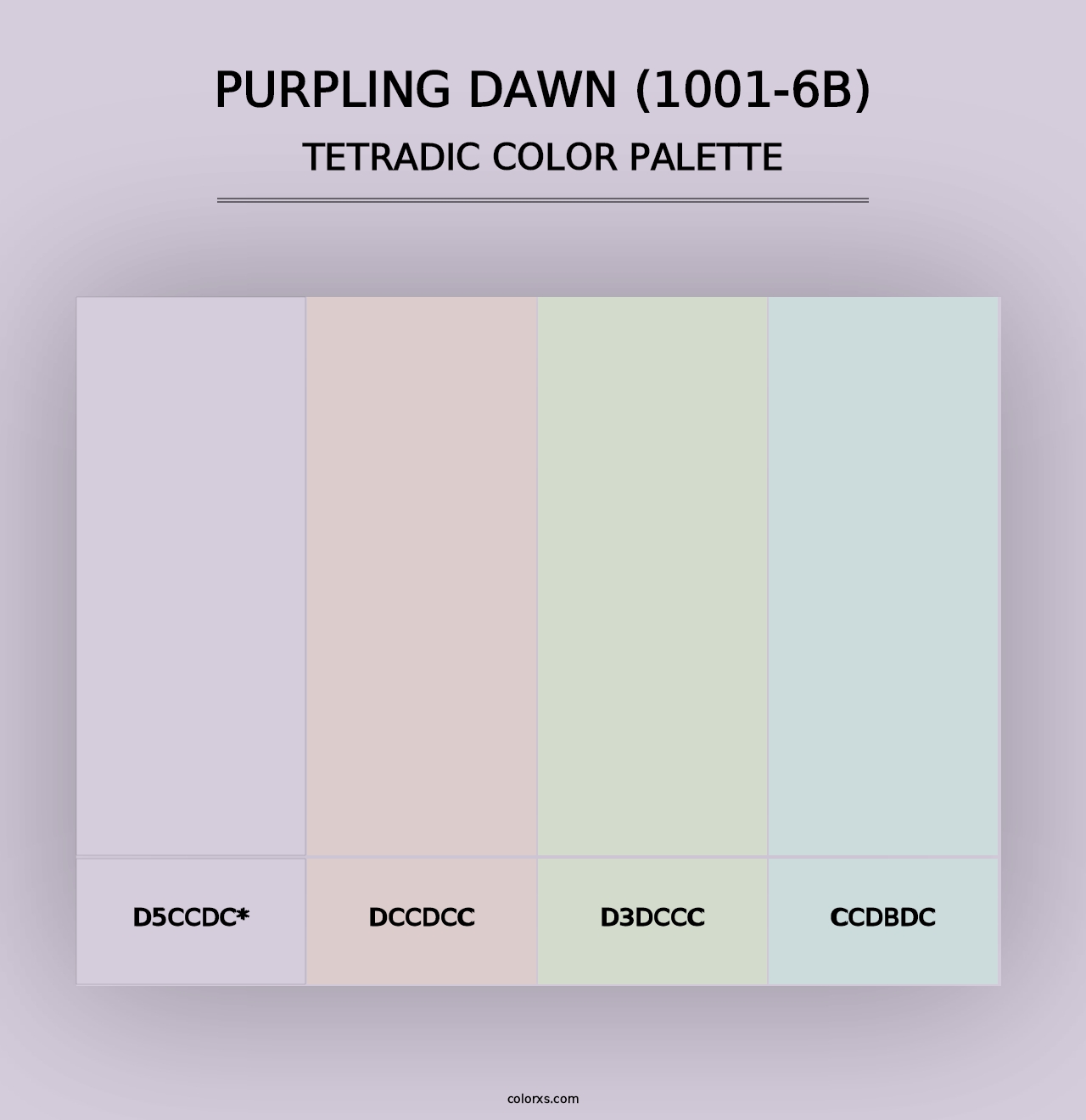 Purpling Dawn (1001-6B) - Tetradic Color Palette