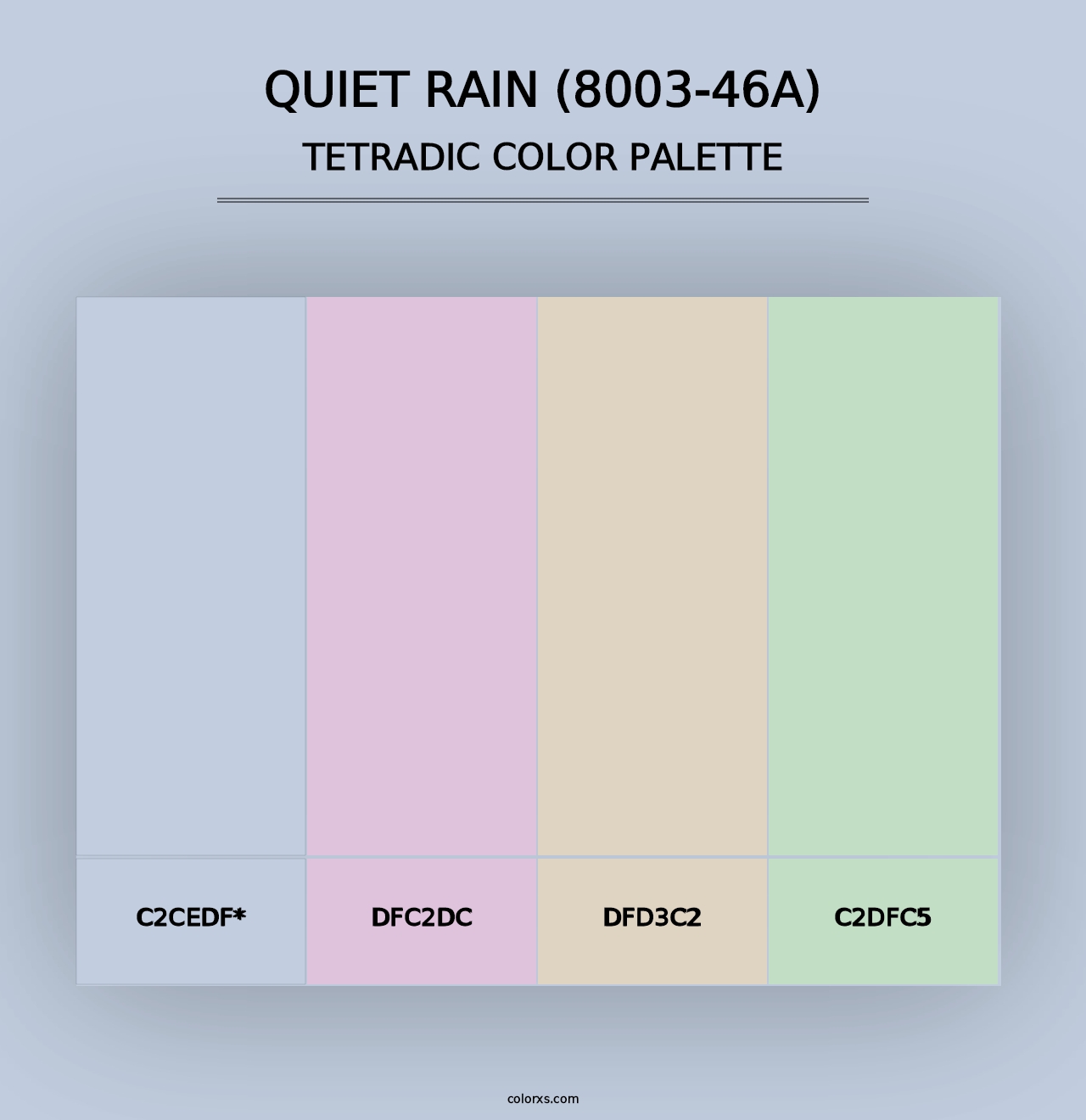 Quiet Rain (8003-46A) - Tetradic Color Palette