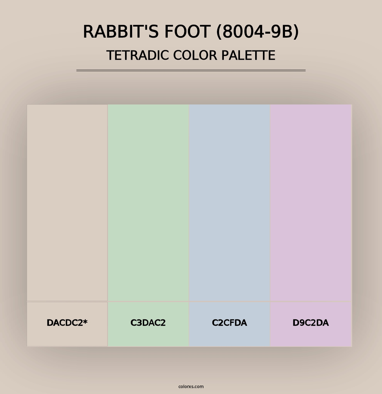 Rabbit's Foot (8004-9B) - Tetradic Color Palette