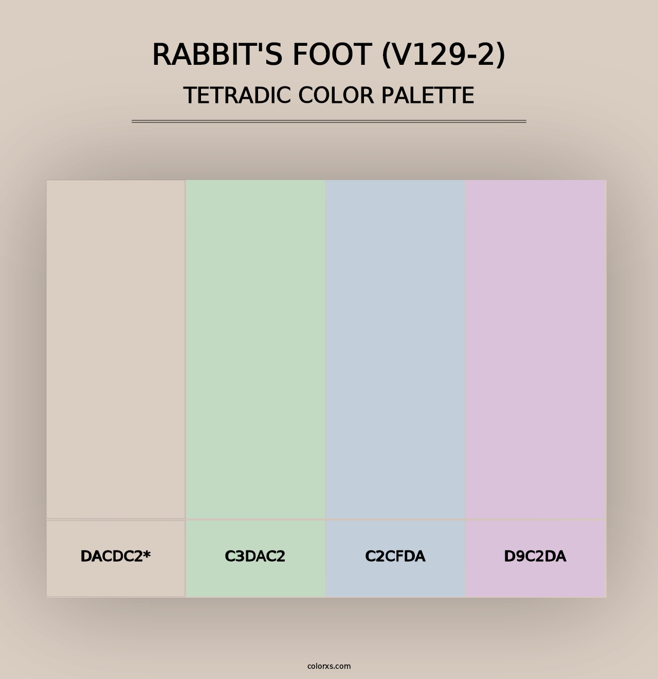 Rabbit's Foot (V129-2) - Tetradic Color Palette