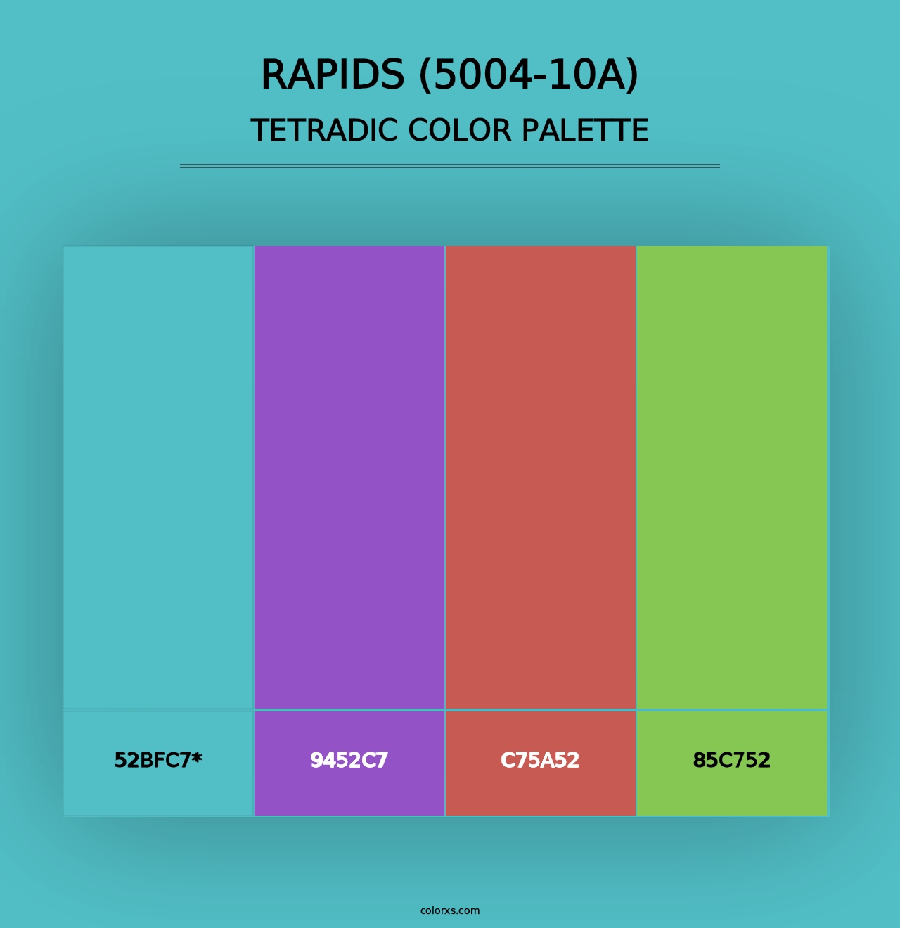 Rapids (5004-10A) - Tetradic Color Palette