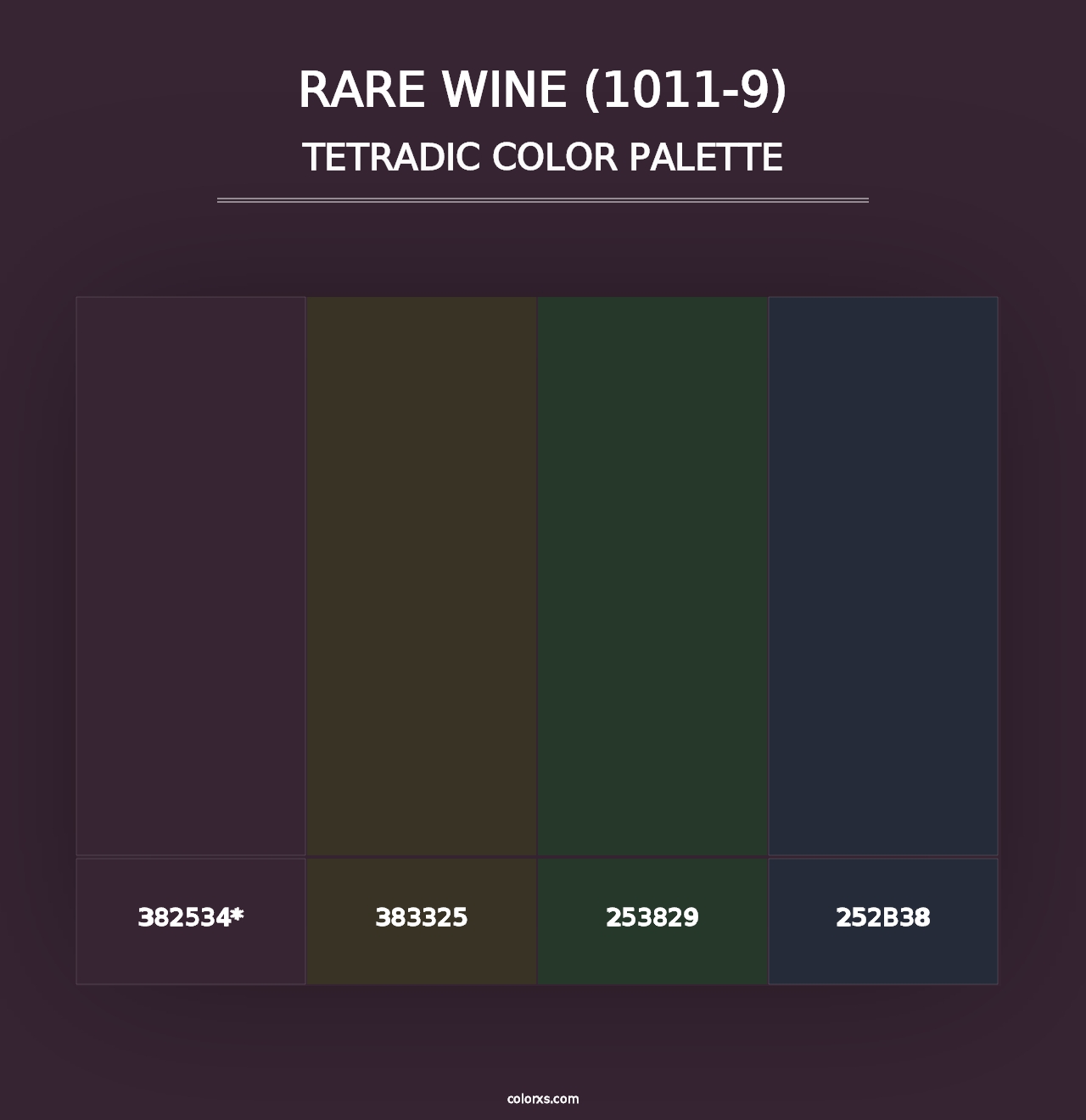 Rare Wine (1011-9) - Tetradic Color Palette