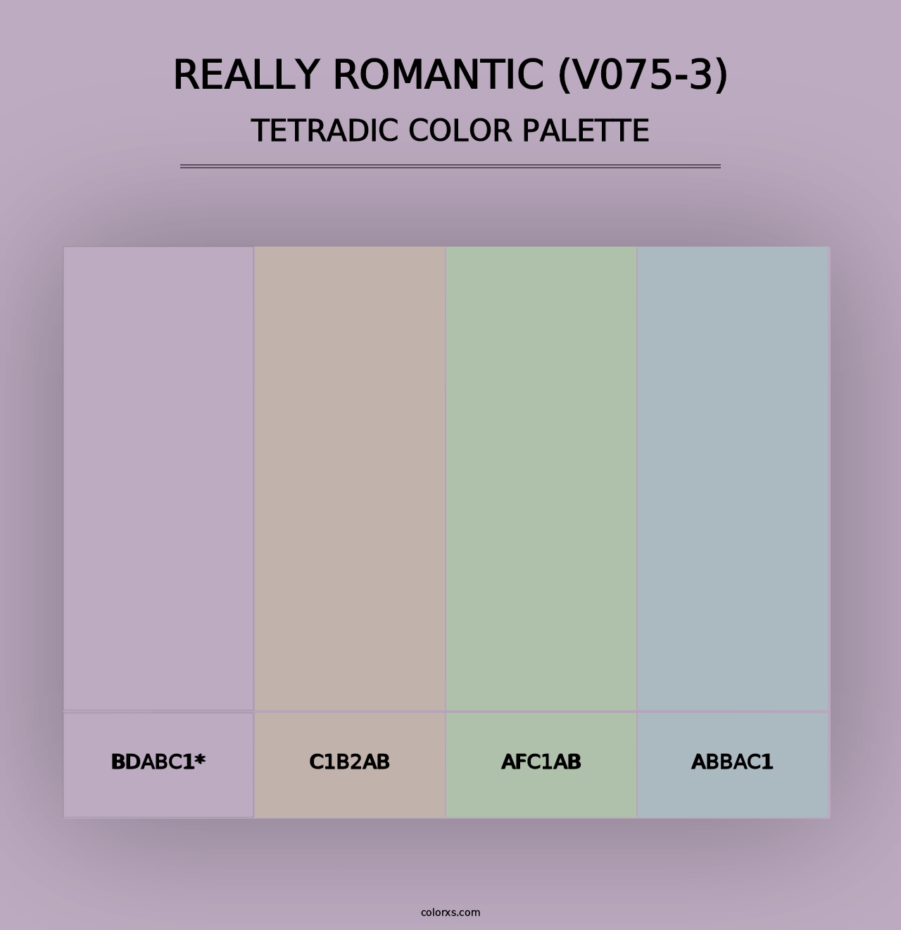 Really Romantic (V075-3) - Tetradic Color Palette