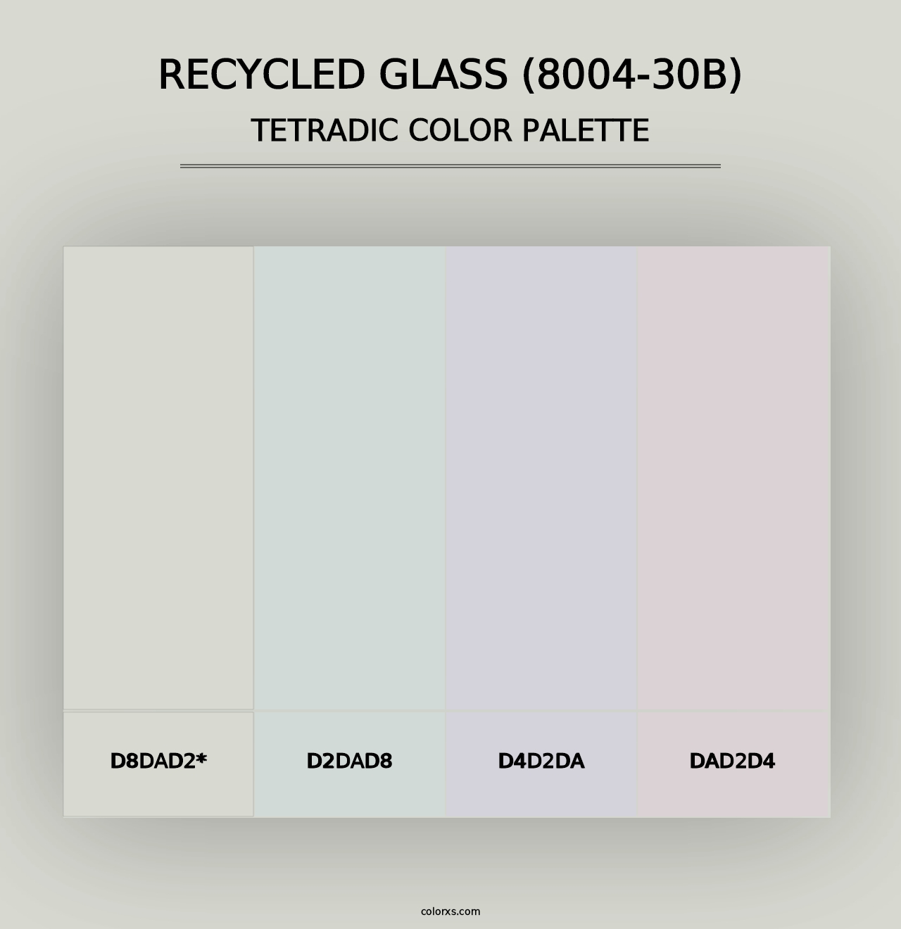 Recycled Glass (8004-30B) - Tetradic Color Palette