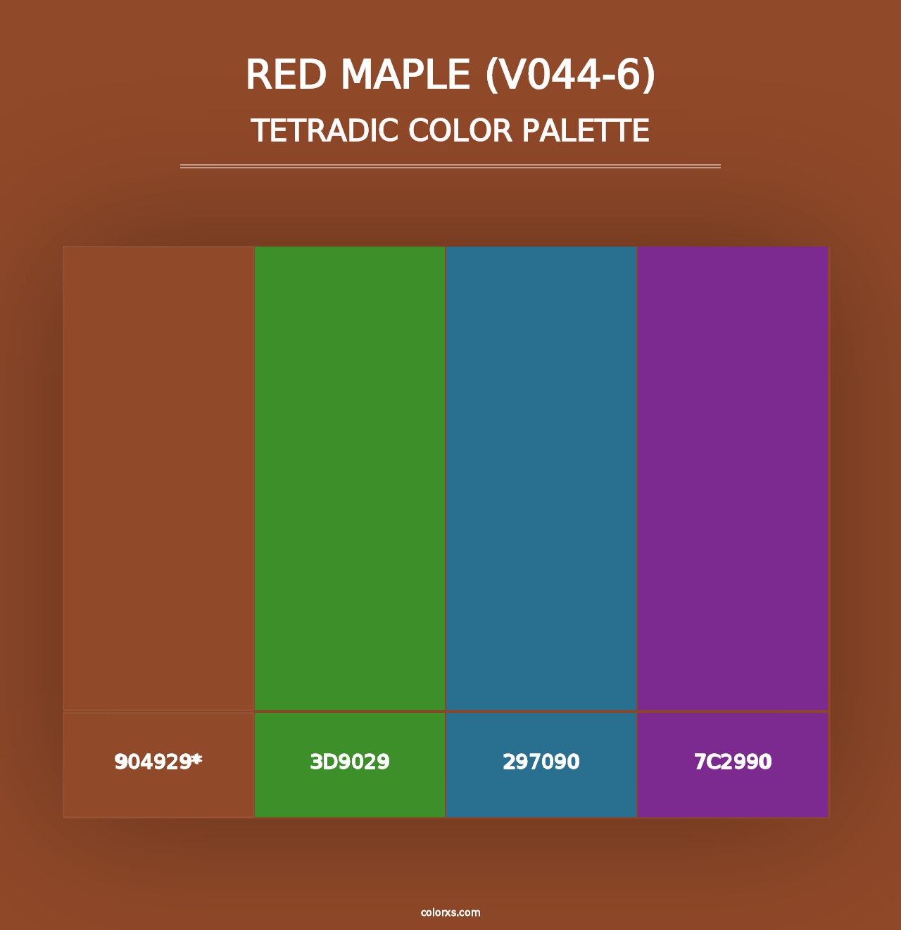 Red Maple (V044-6) - Tetradic Color Palette