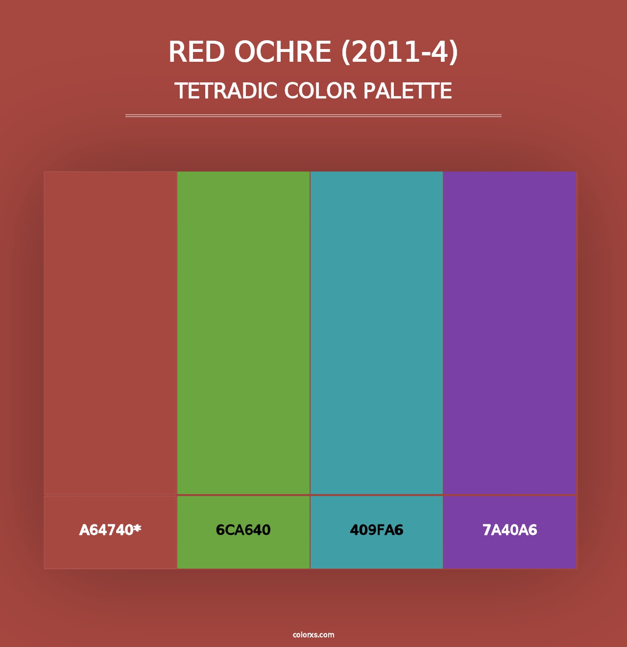 Red Ochre (2011-4) - Tetradic Color Palette