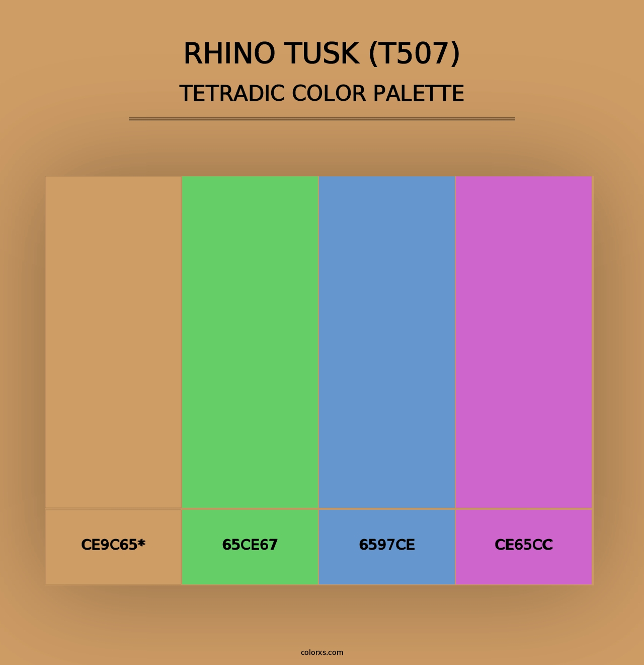 Rhino Tusk (T507) - Tetradic Color Palette