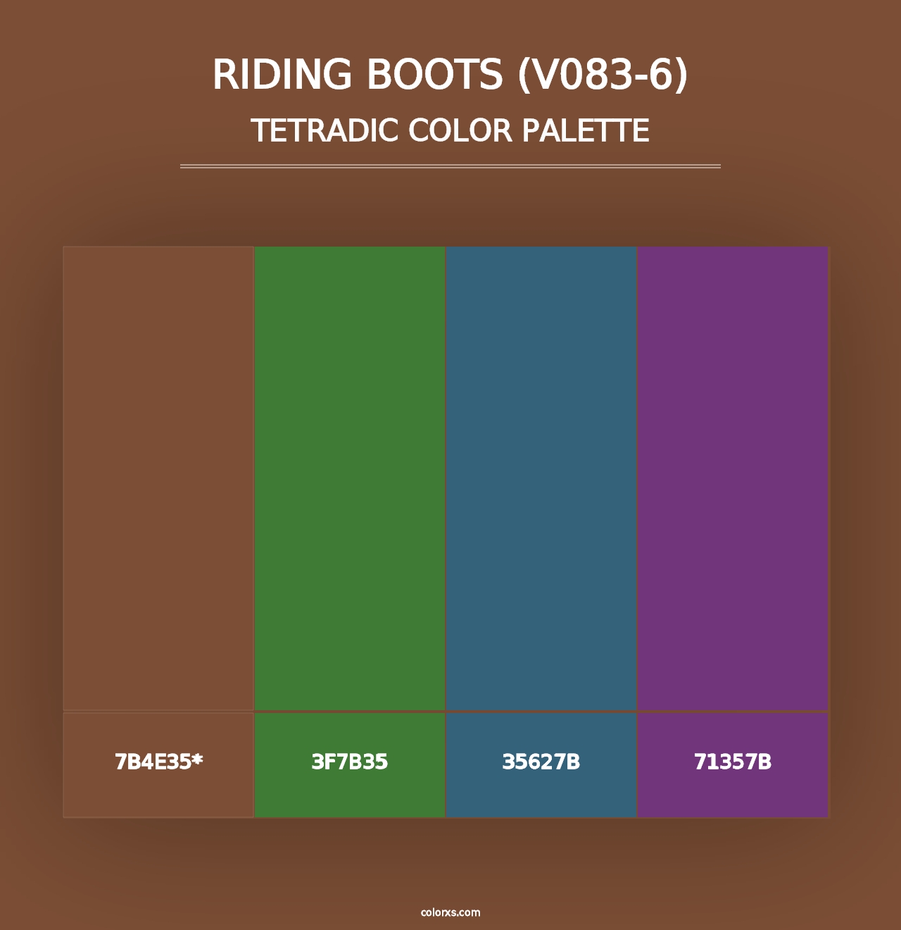 Riding Boots (V083-6) - Tetradic Color Palette