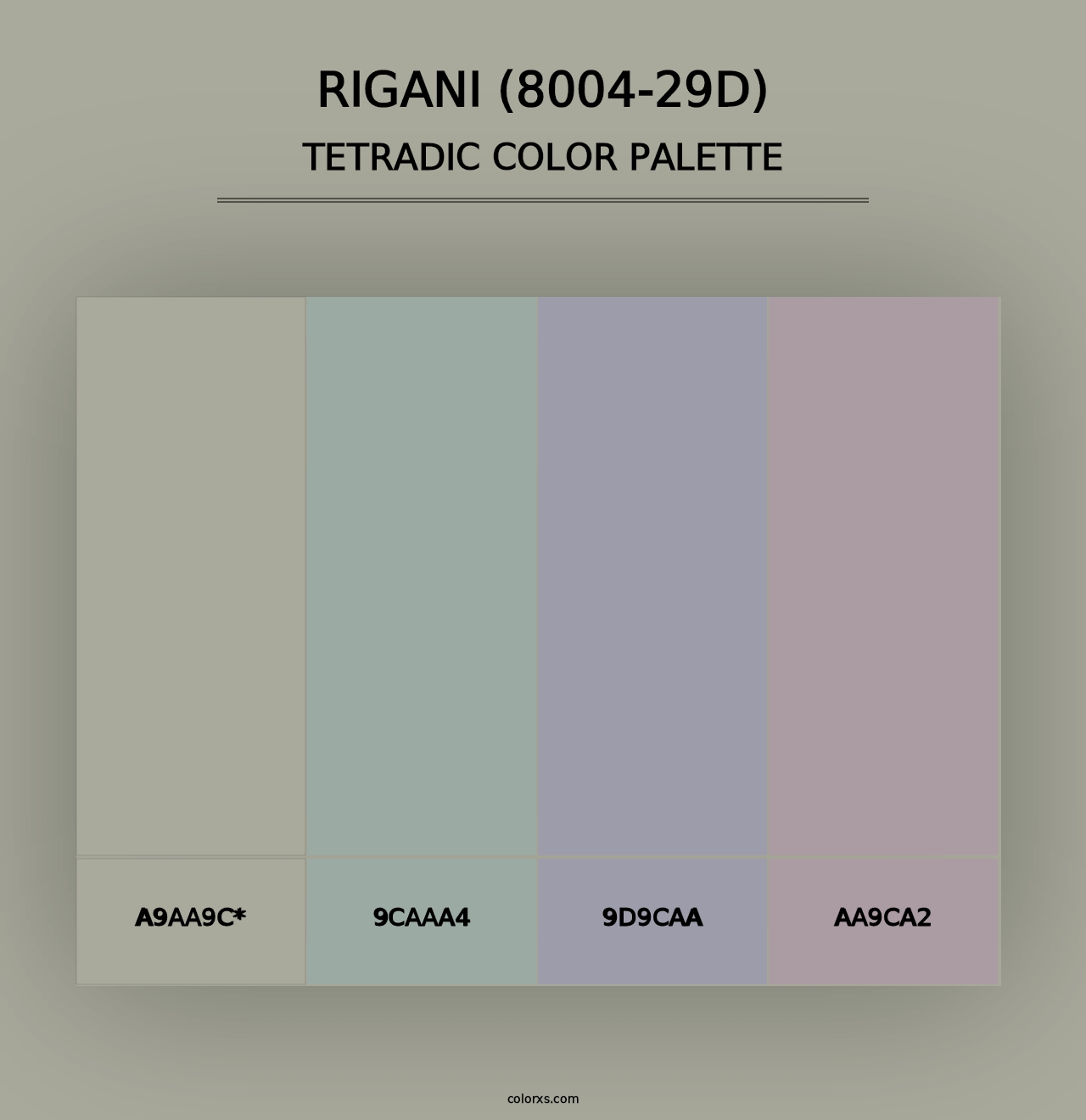 Rigani (8004-29D) - Tetradic Color Palette