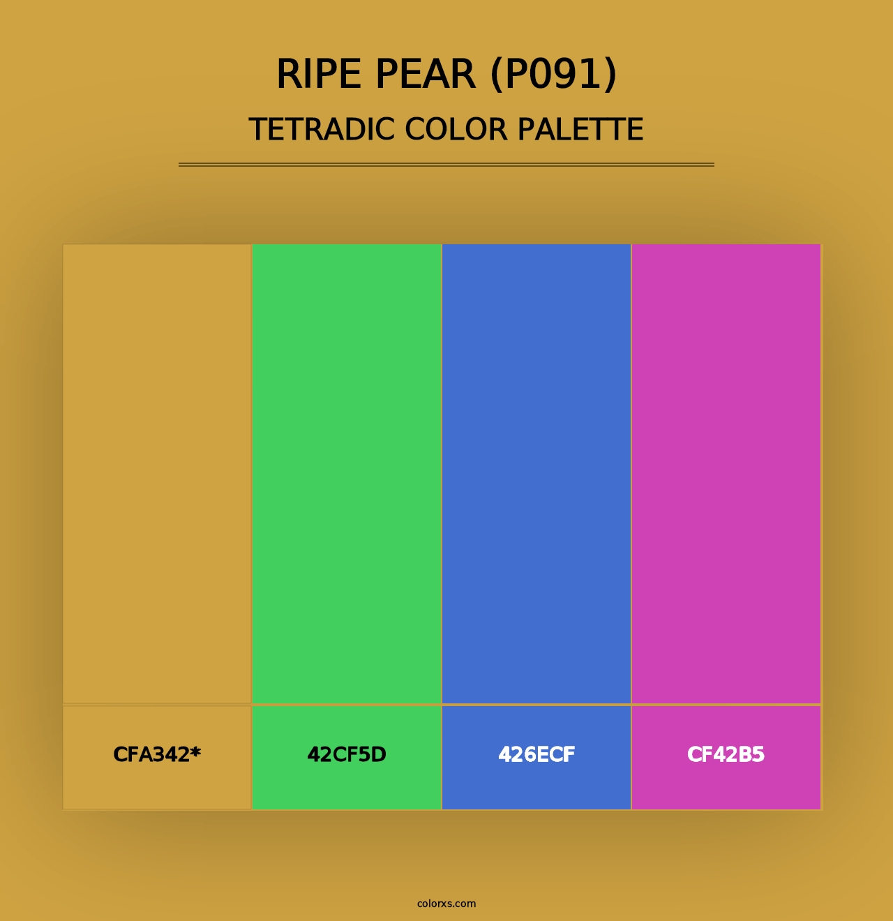 Ripe Pear (P091) - Tetradic Color Palette