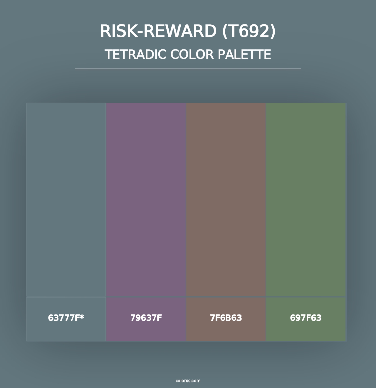 Risk-Reward (T692) - Tetradic Color Palette