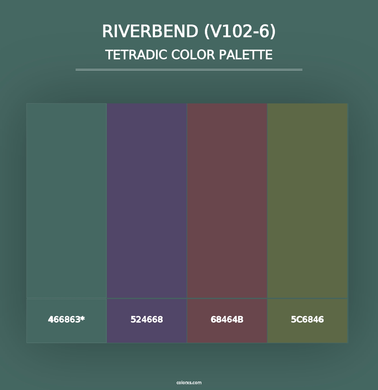 Riverbend (V102-6) - Tetradic Color Palette