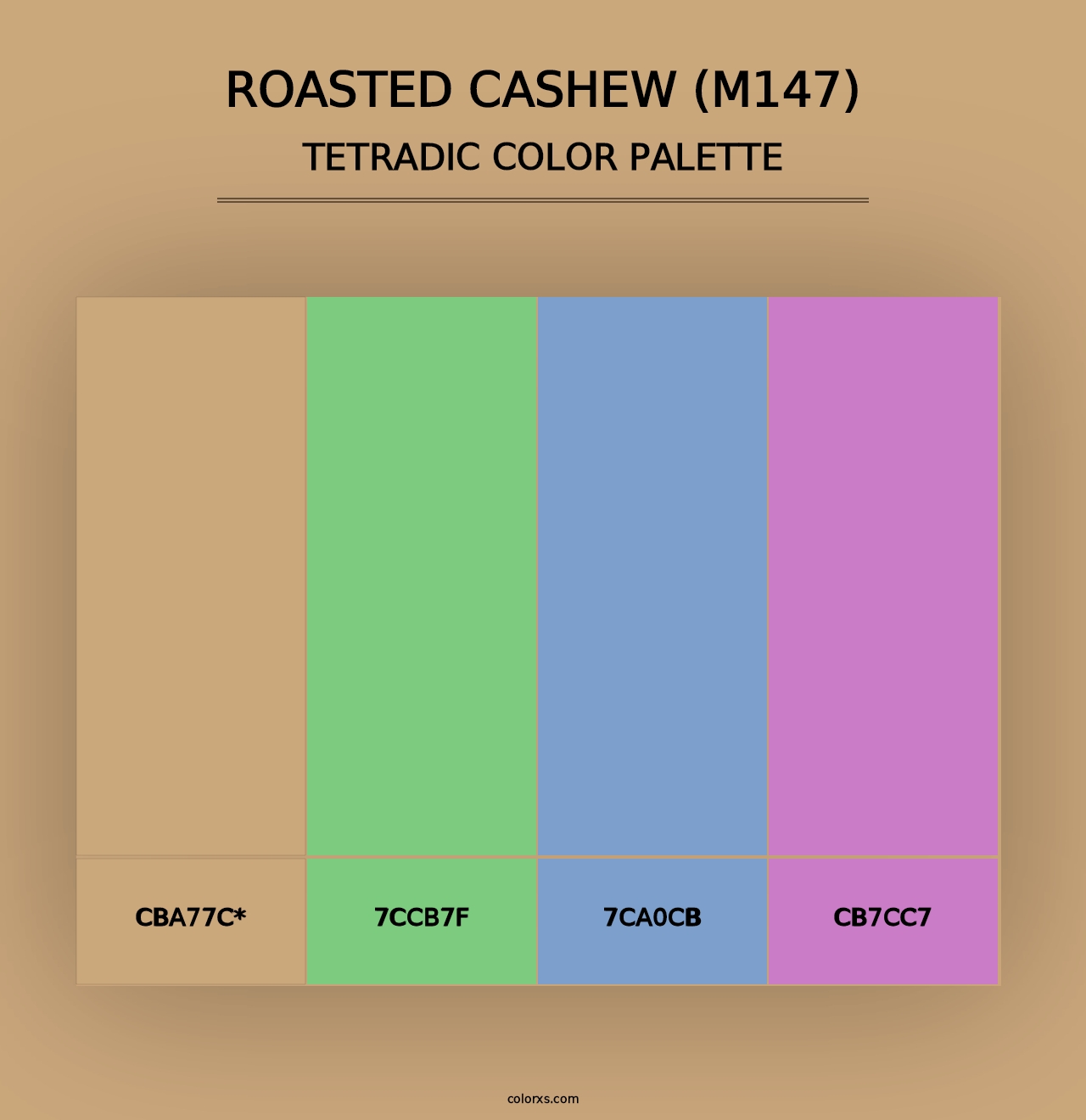 Roasted Cashew (M147) - Tetradic Color Palette