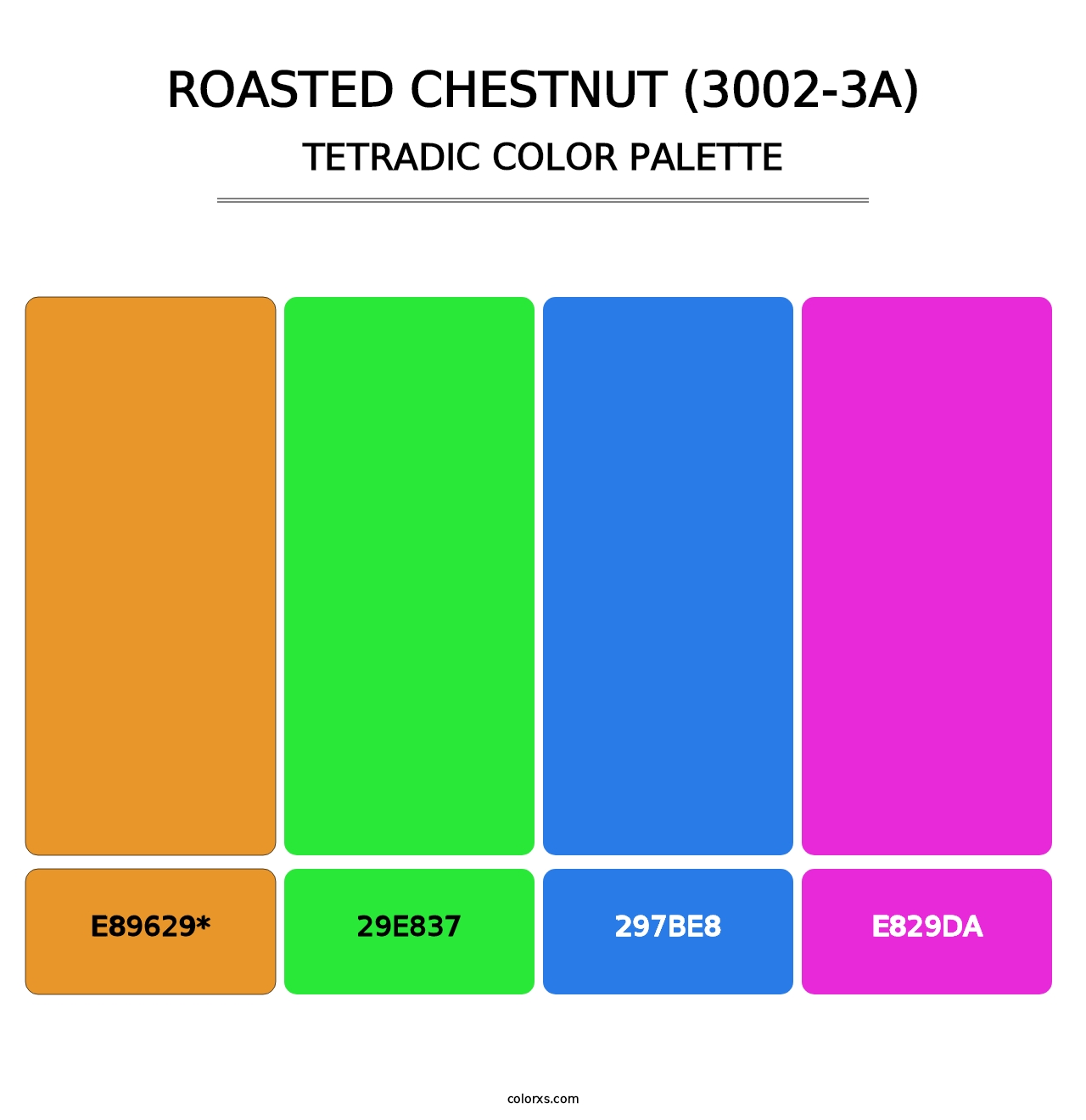 Roasted Chestnut (3002-3A) - Tetradic Color Palette