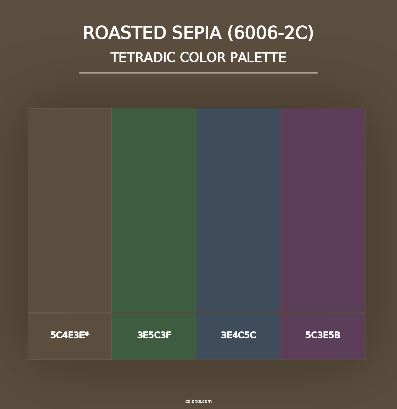 Roasted Sepia (6006-2C) - Tetradic Color Palette